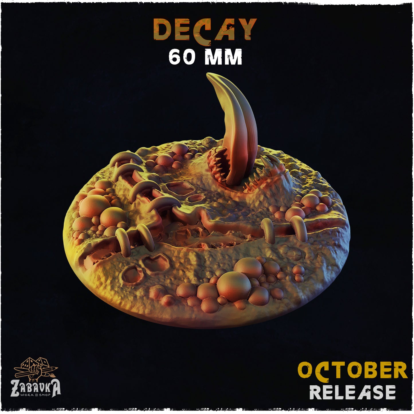 BASES - Decay themed bases for wargames and tabletop thirteen sizes available by zabavka workshop