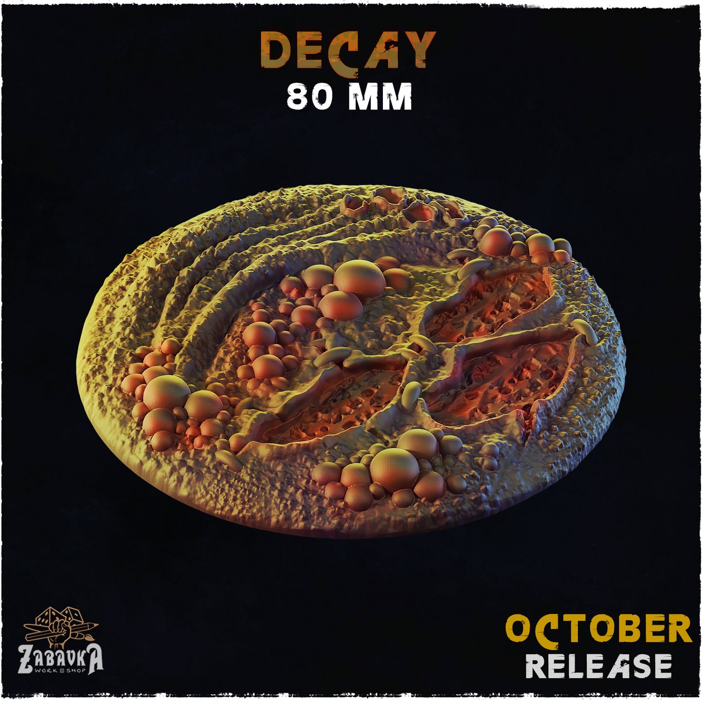 BASES - Decay themed bases for wargames and tabletop thirteen sizes available by zabavka workshop