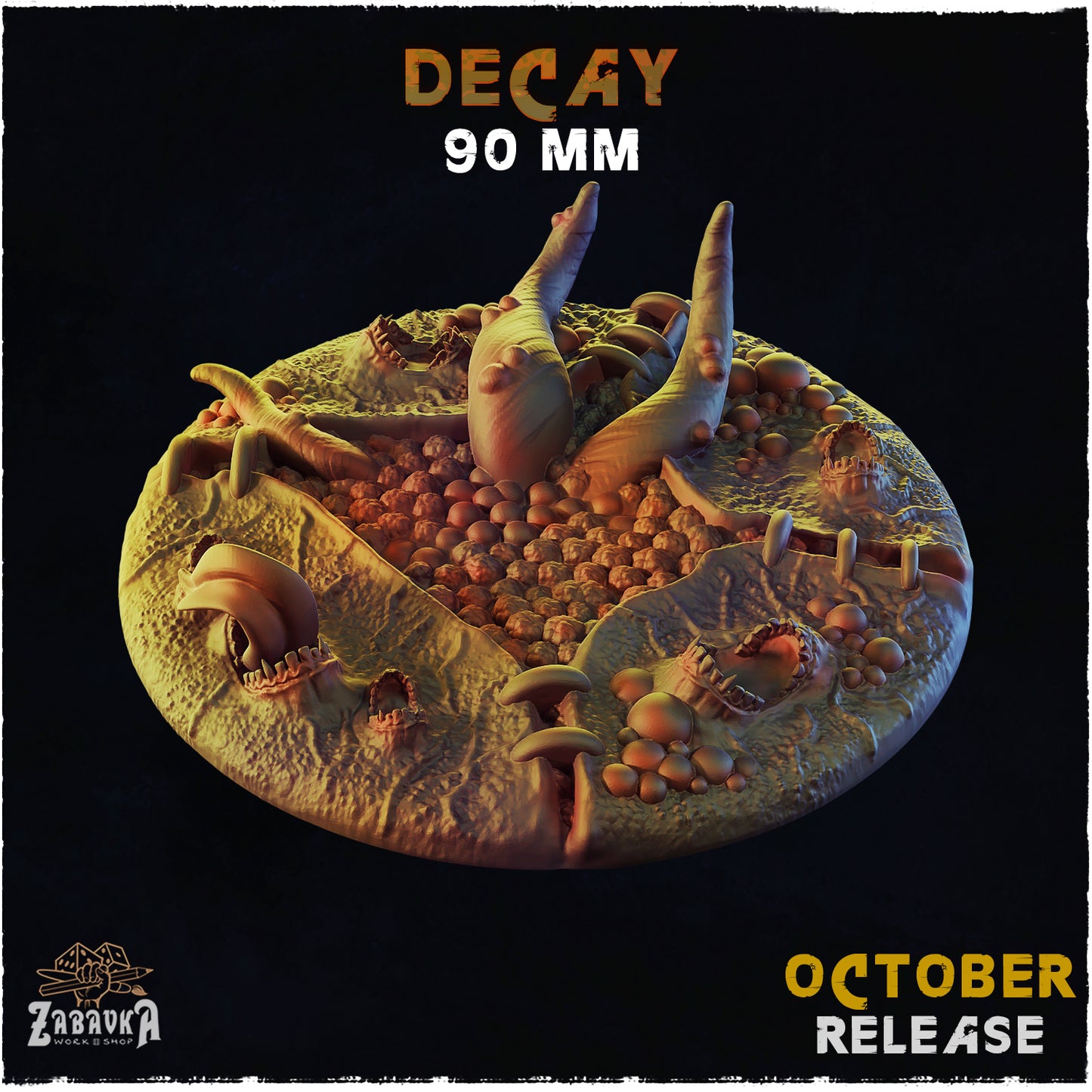 BASES - Decay themed bases for wargames and tabletop thirteen sizes available by zabavka workshop