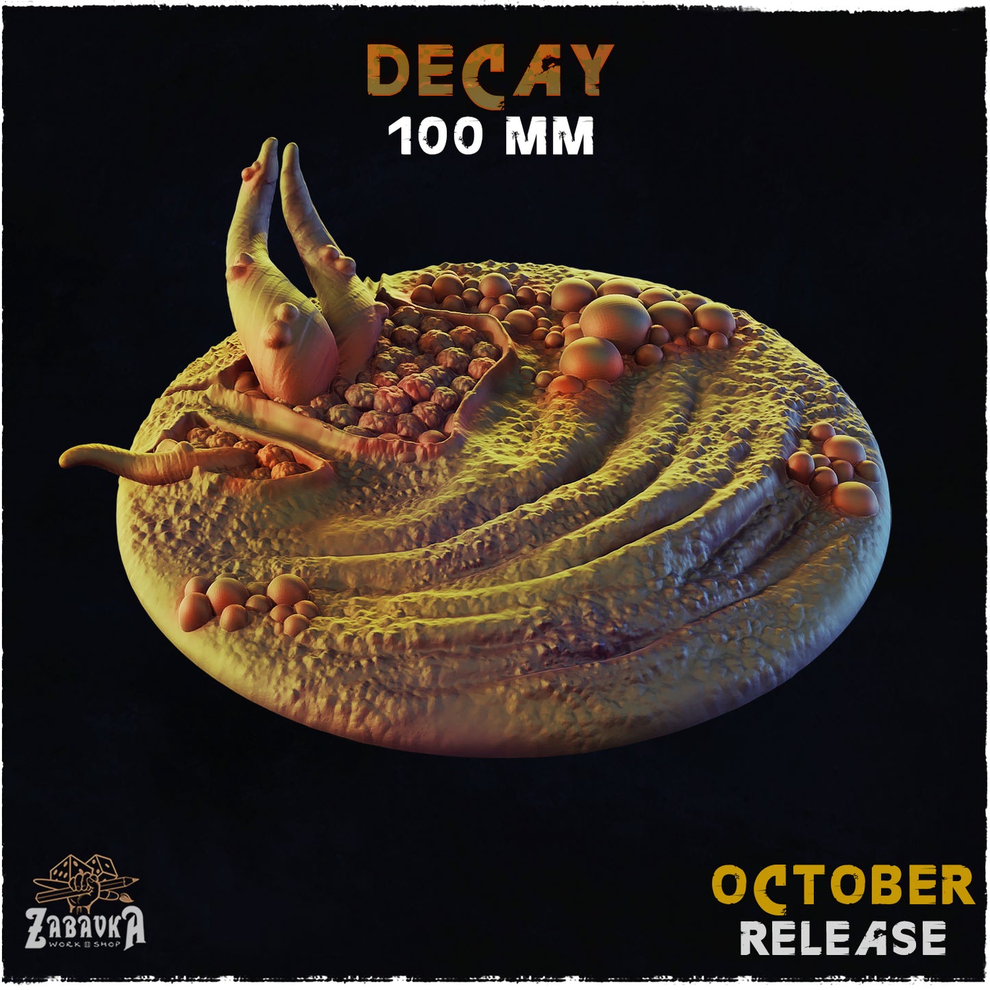 BASES - Decay themed bases for wargames and tabletop thirteen sizes available by zabavka workshop