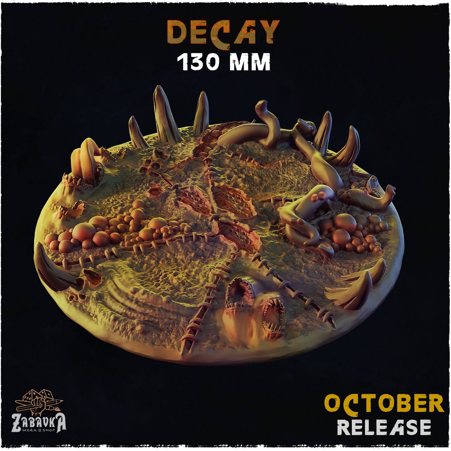 BASES - Decay themed bases for wargames and tabletop thirteen sizes available by zabavka workshop