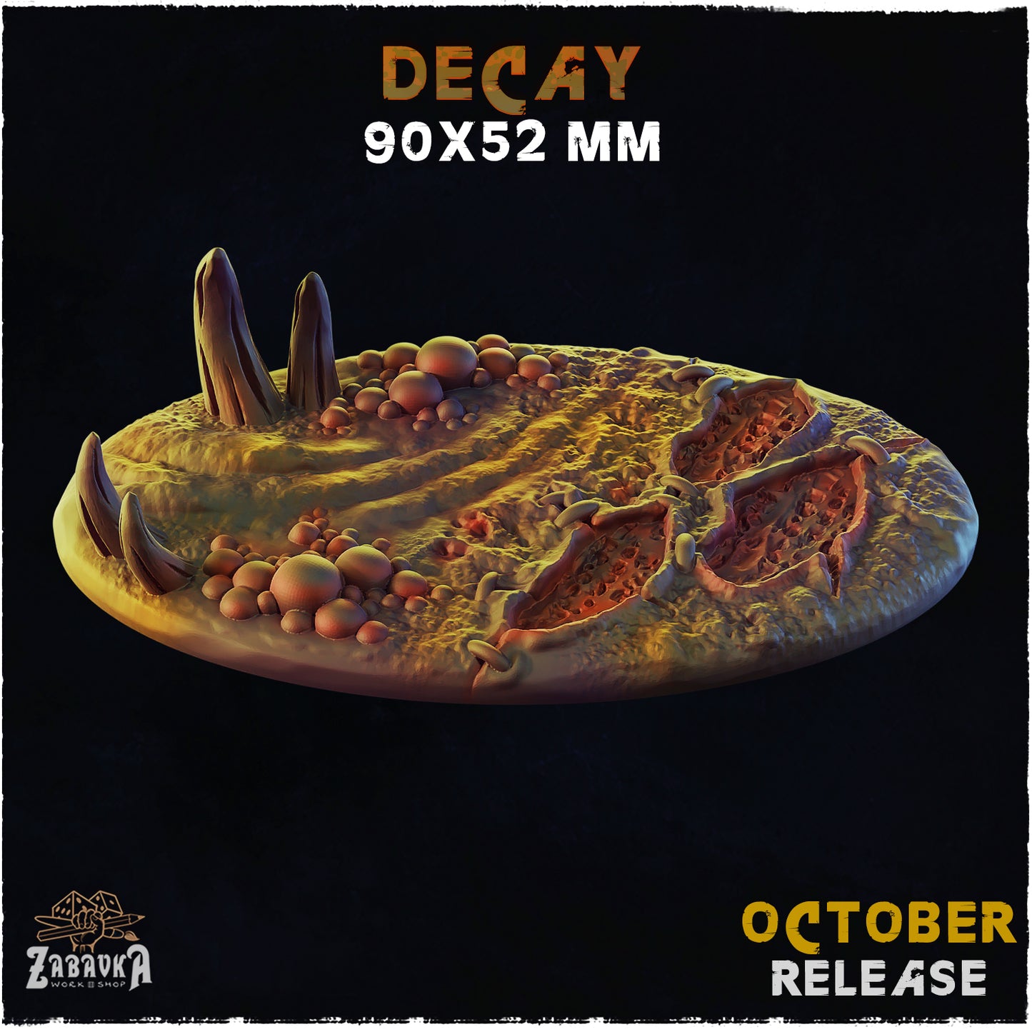 BASES - Decay themed bases for wargames and tabletop thirteen sizes available by zabavka workshop