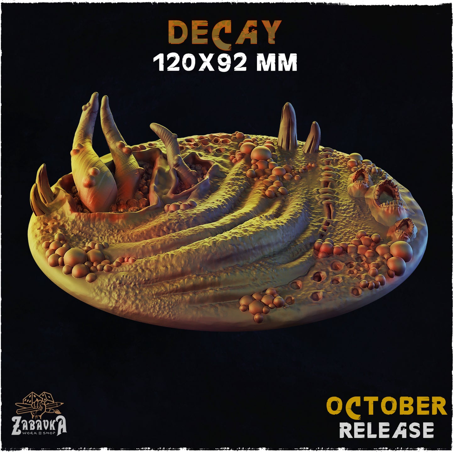 BASES - Decay themed bases for wargames and tabletop thirteen sizes available by zabavka workshop