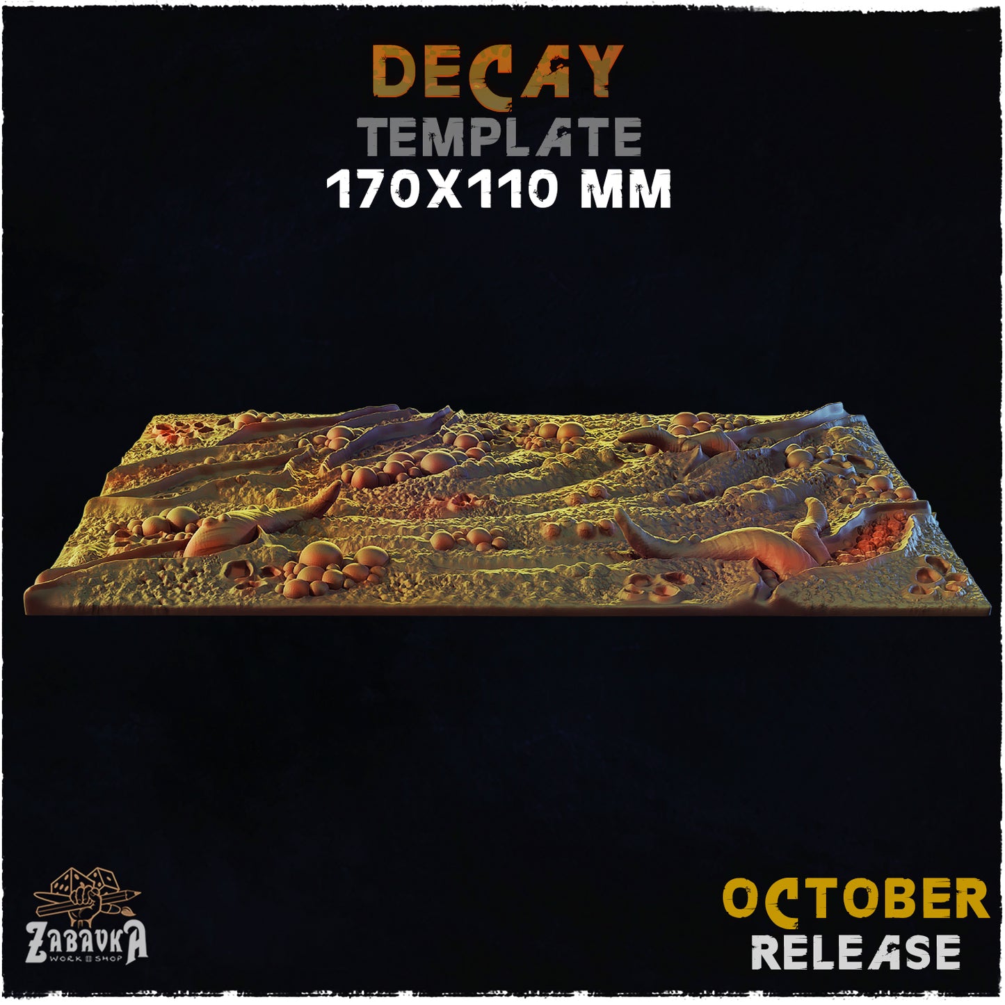 BASES - Decay themed bases for wargames and tabletop thirteen sizes available by zabavka workshop