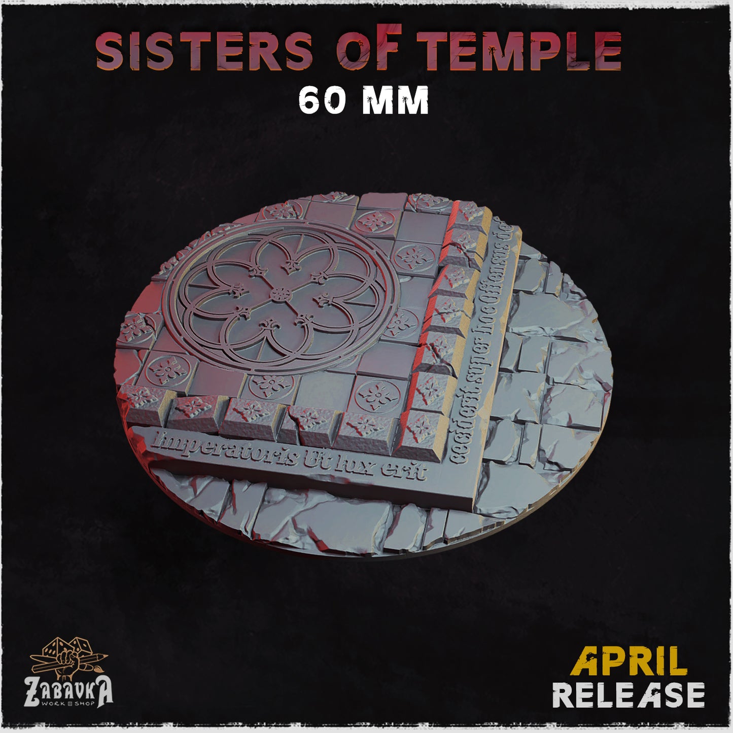 BASES - Sisters of Temple themed for wargames and tabletop thirteen sizes available by zabavka workshop