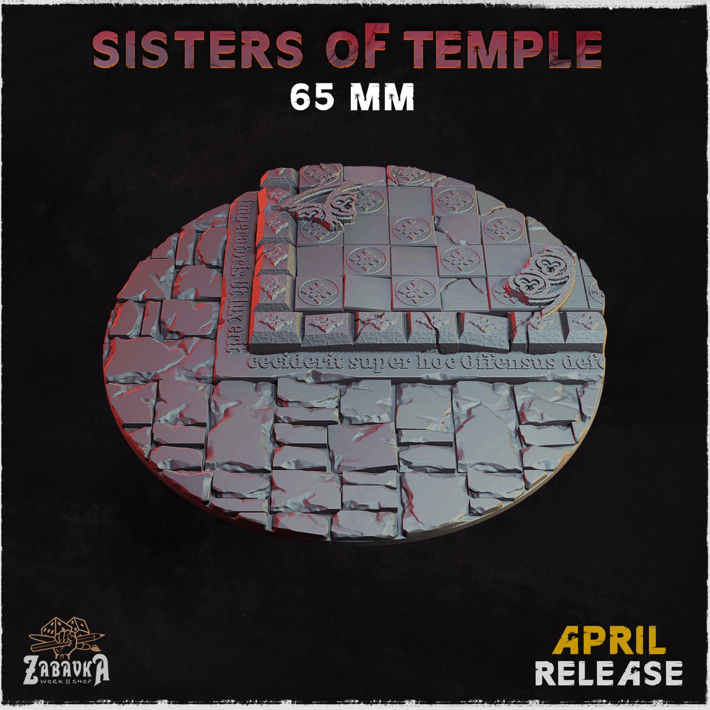 BASES - Sisters of Temple themed for wargames and tabletop thirteen sizes available by zabavka workshop