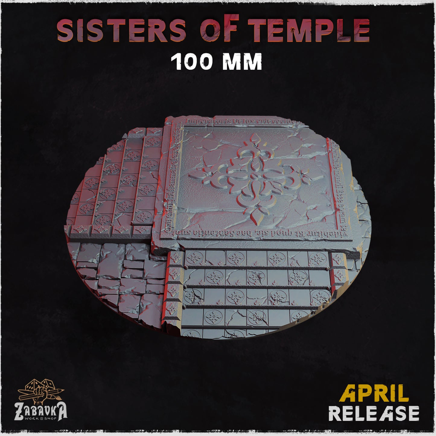 BASES - Sisters of Temple themed for wargames and tabletop thirteen sizes available by zabavka workshop