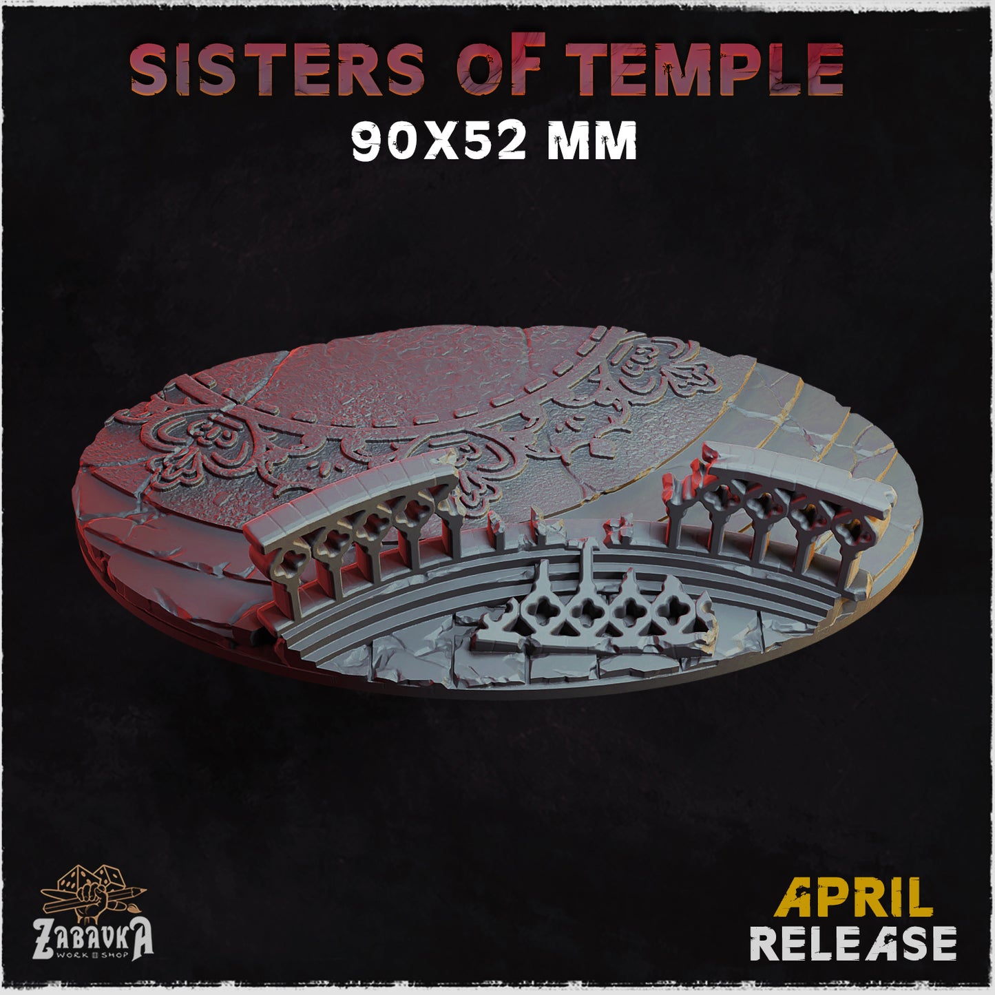 BASES - Sisters of Temple themed for wargames and tabletop thirteen sizes available by zabavka workshop