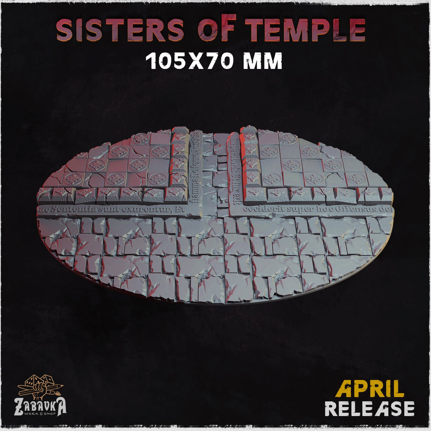 BASES - Sisters of Temple themed for wargames and tabletop thirteen sizes available by zabavka workshop
