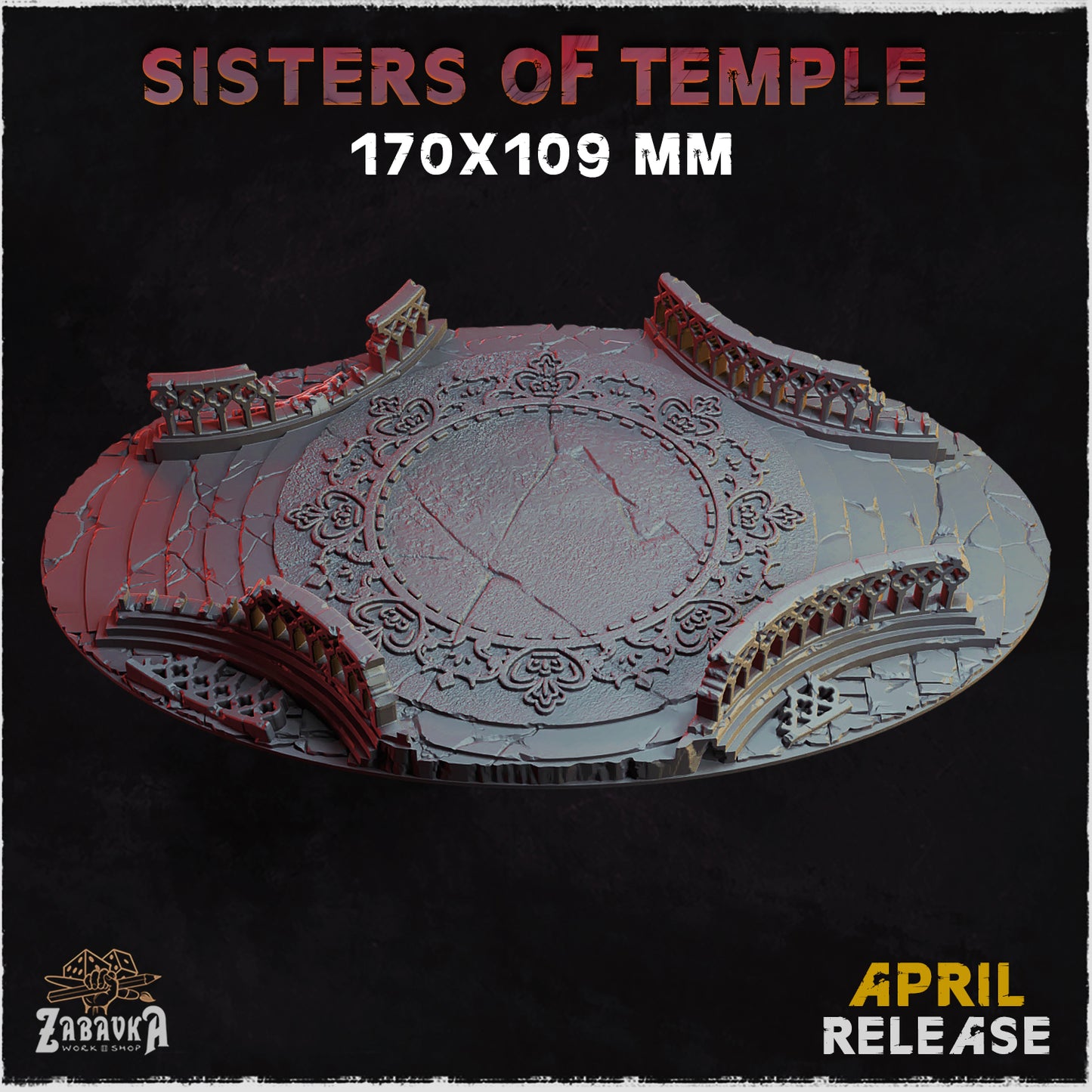 BASES - Sisters of Temple themed for wargames and tabletop thirteen sizes available by zabavka workshop