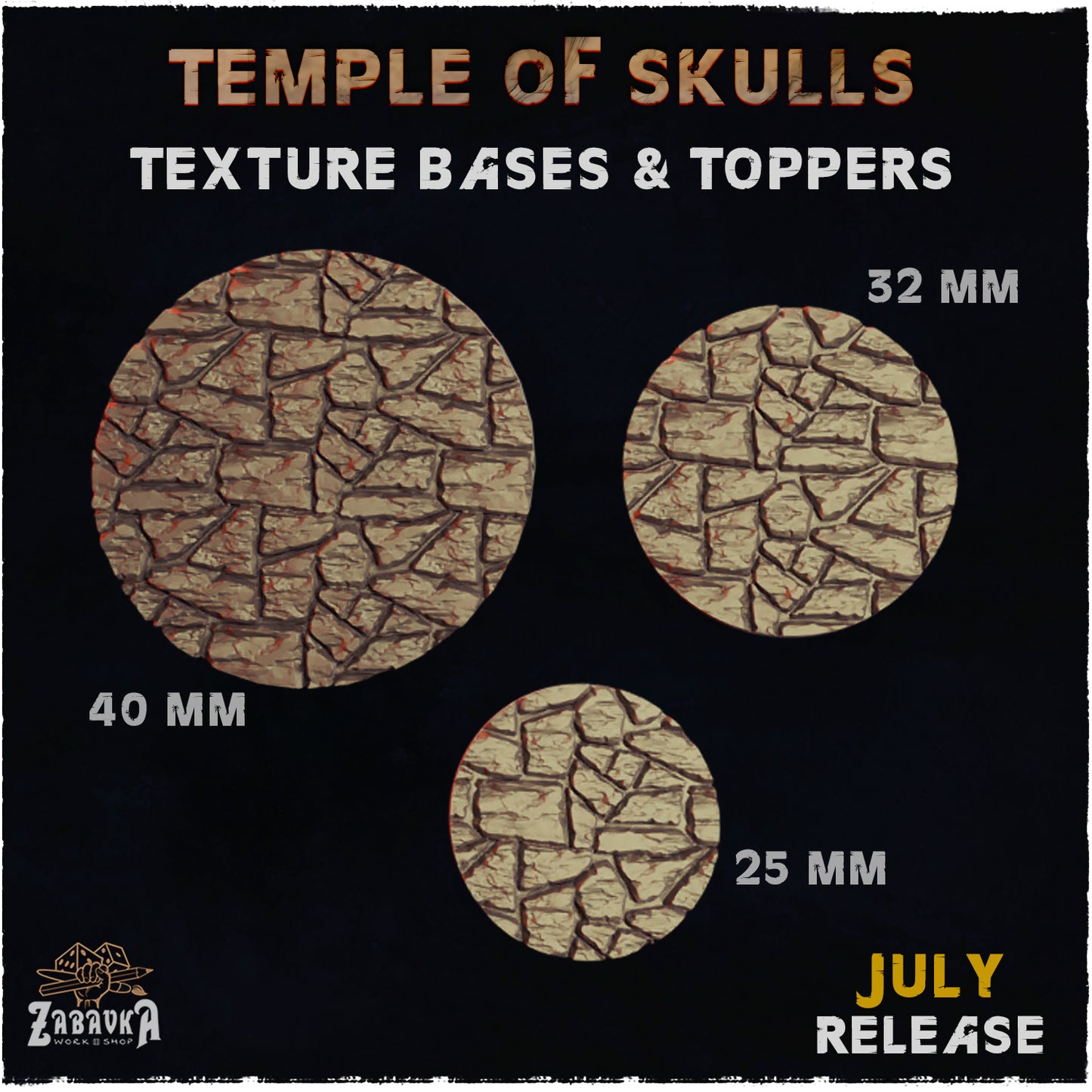 BASES - Temple of Skulls - themed bases for wargames and tabletop