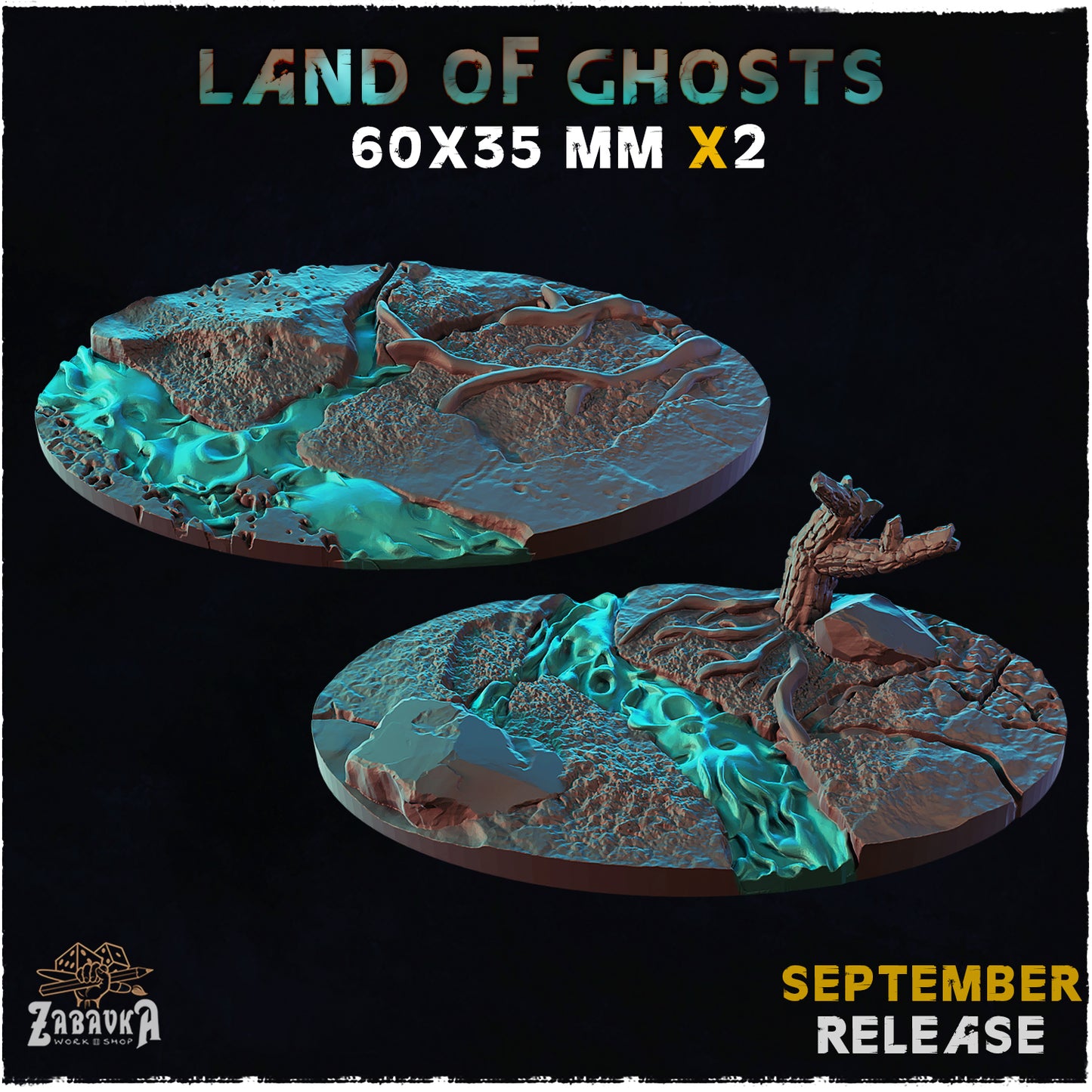 BASES - Land of Ghosts - themed bases for wargames and tabletop