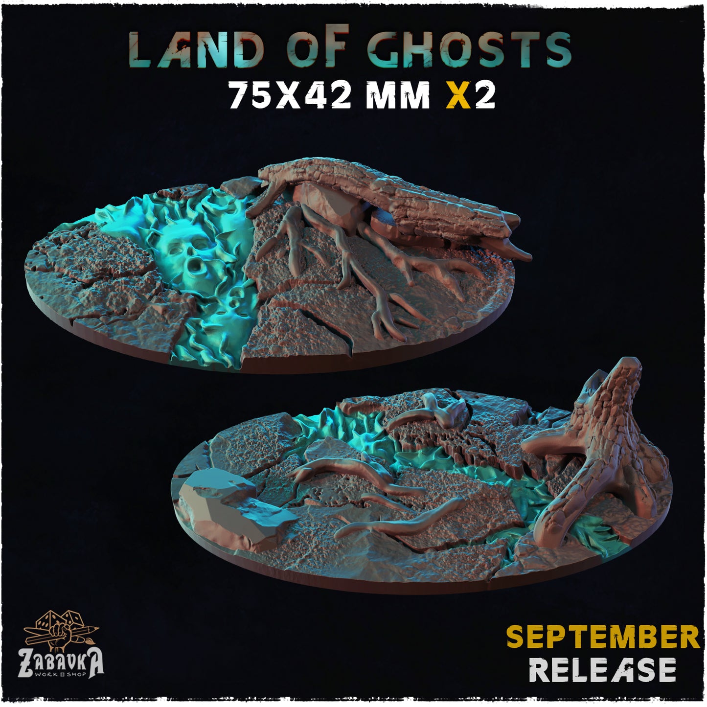 BASES - Land of Ghosts - themed bases for wargames and tabletop