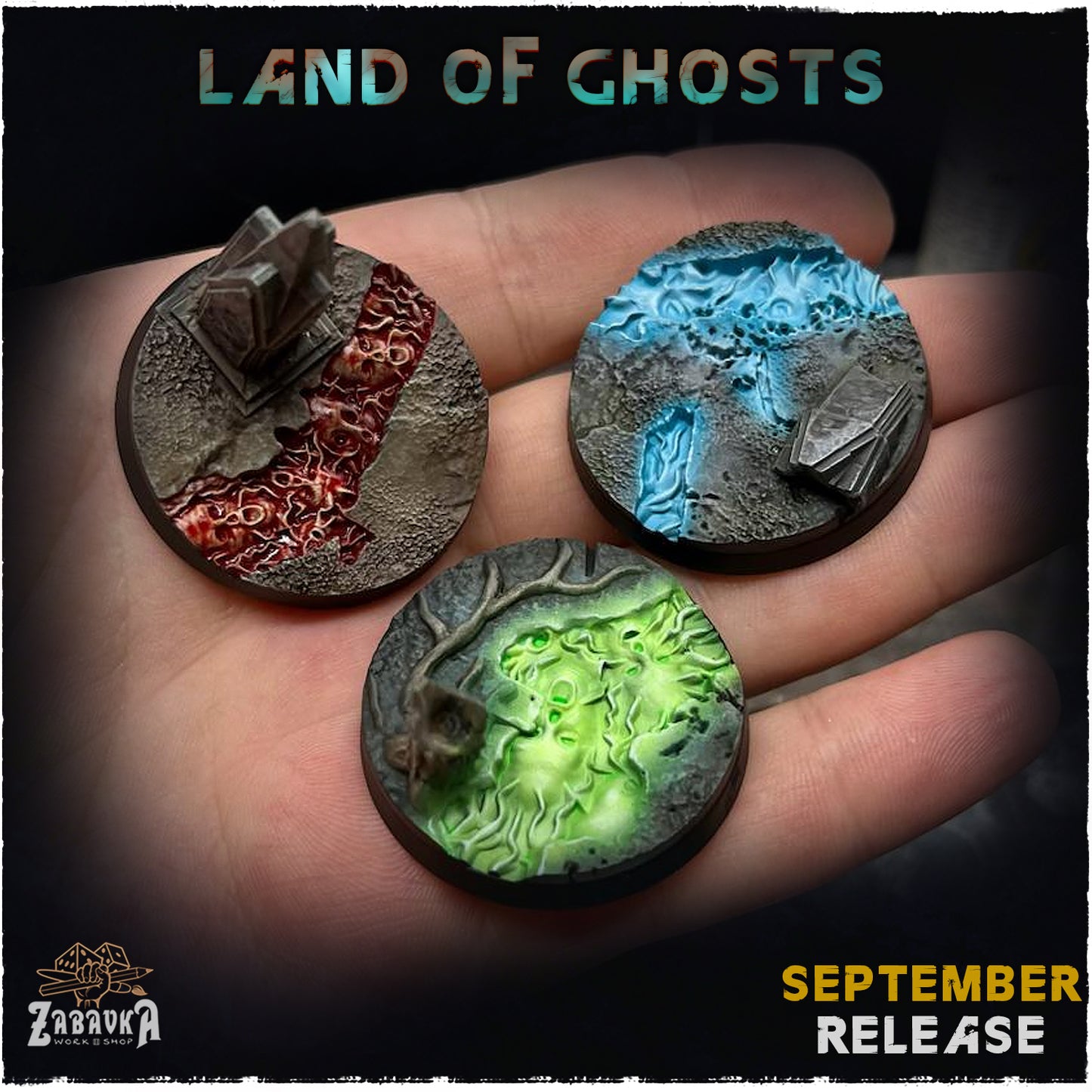 BASES - Land of Ghosts - themed bases for wargames and tabletop