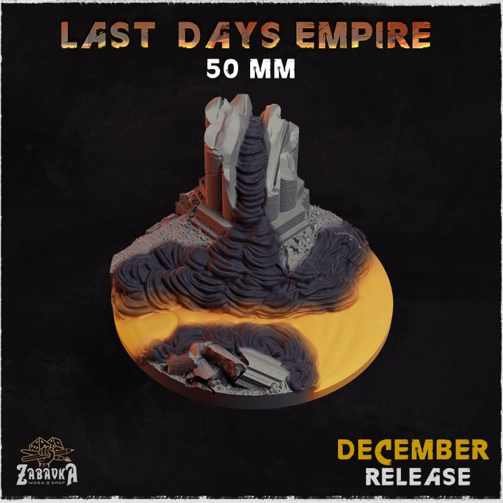 BASES - Last Days Empire - themed for wargames and tabletop thirteen sizes available by zabavka workshop
