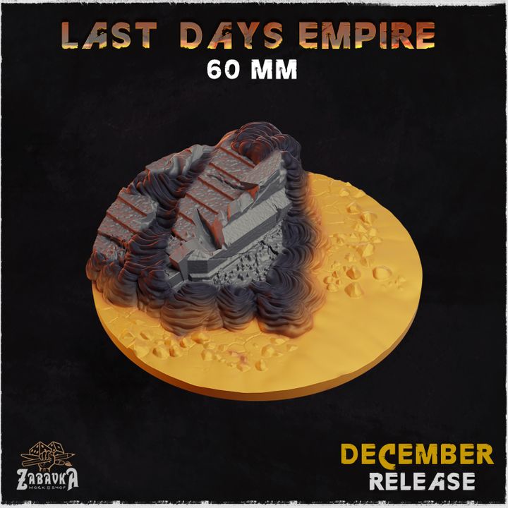 BASES - Last Days Empire - themed for wargames and tabletop thirteen sizes available by zabavka workshop