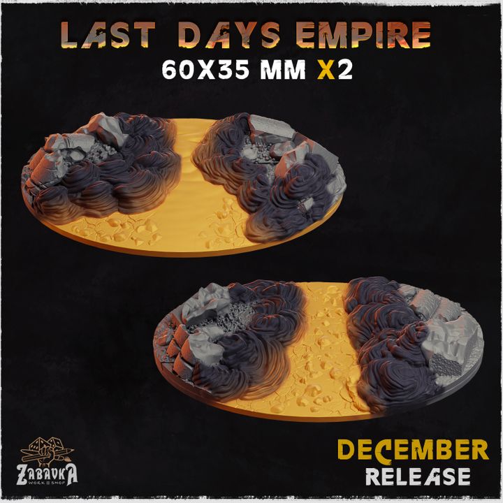 BASES - Last Days Empire - themed for wargames and tabletop thirteen sizes available by zabavka workshop
