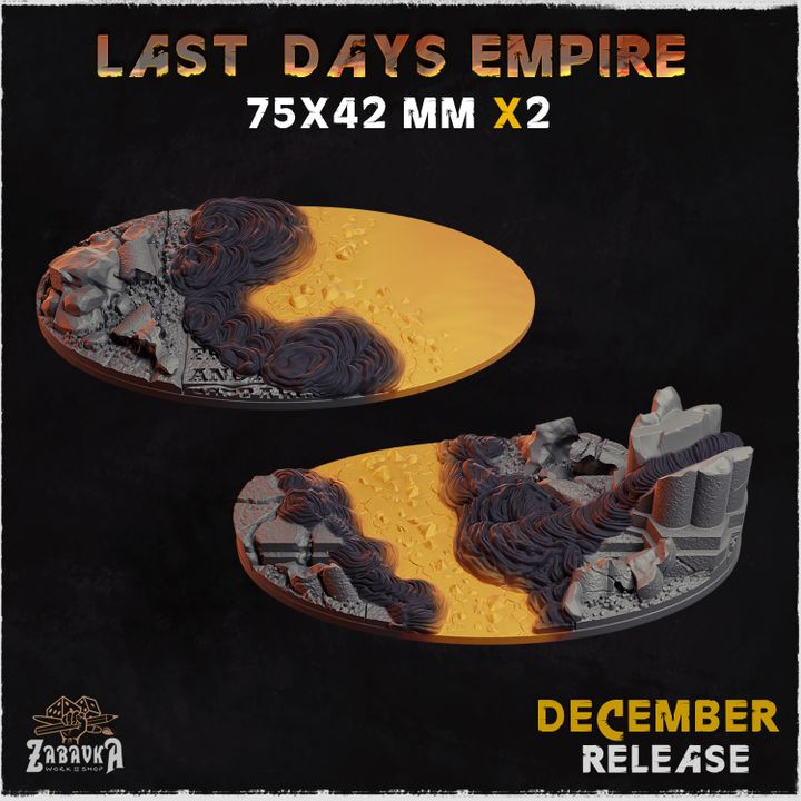 BASES - Last Days Empire - themed for wargames and tabletop thirteen sizes available by zabavka workshop