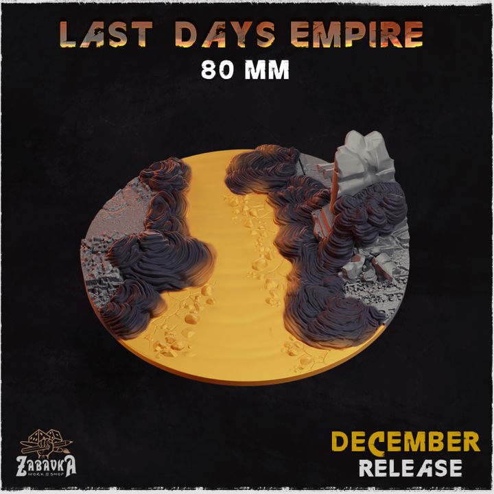 BASES - Last Days Empire - themed for wargames and tabletop thirteen sizes available by zabavka workshop