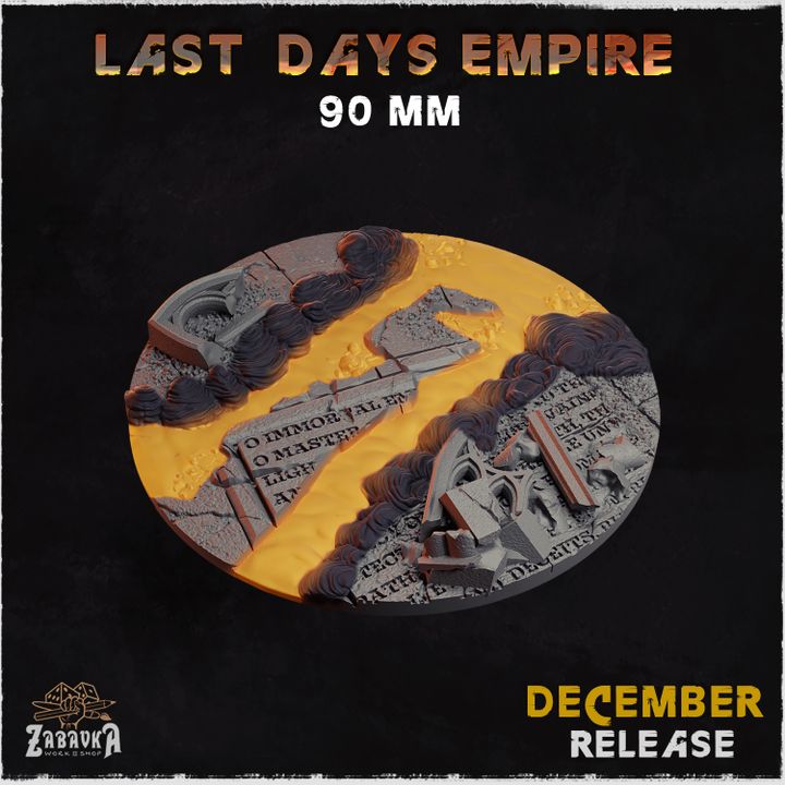 BASES - Last Days Empire - themed for wargames and tabletop thirteen sizes available by zabavka workshop