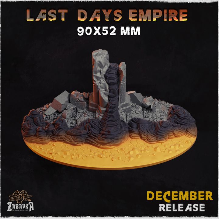 BASES - Last Days Empire - themed for wargames and tabletop thirteen sizes available by zabavka workshop