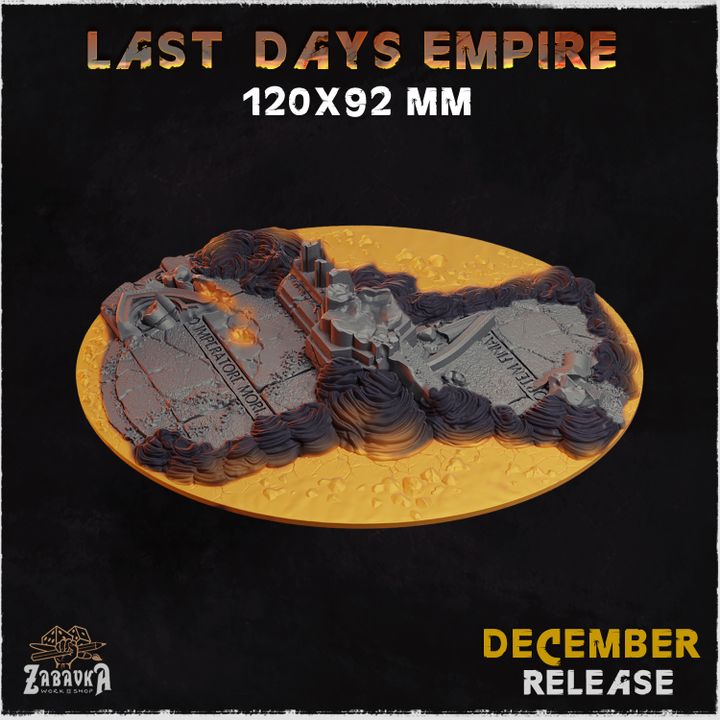 BASES - Last Days Empire - themed for wargames and tabletop thirteen sizes available by zabavka workshop