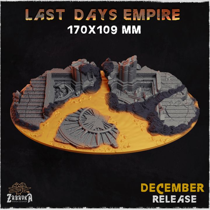 BASES - Last Days Empire - themed for wargames and tabletop thirteen sizes available by zabavka workshop