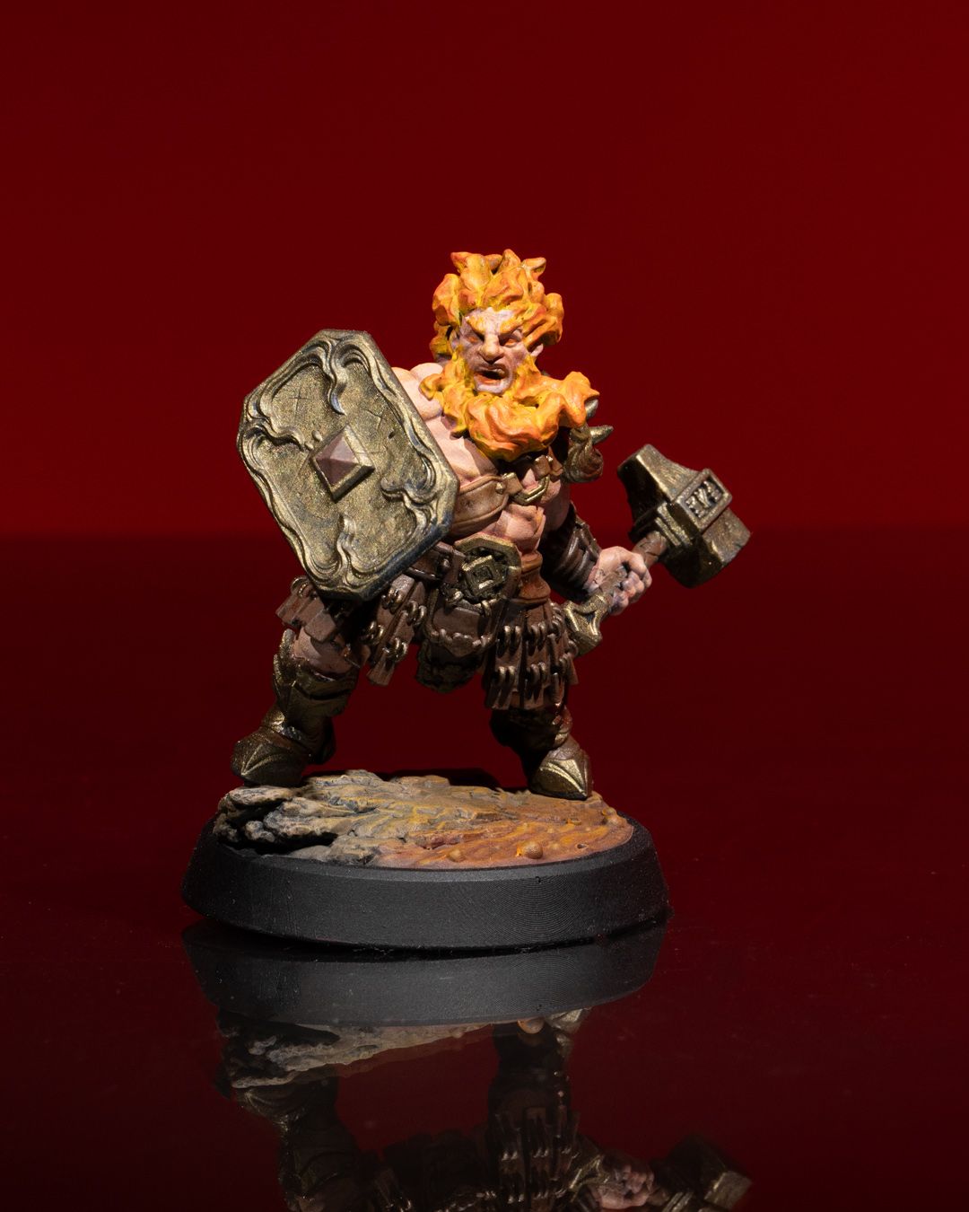 DNDIF - Male Azer Warrior Fire Dwarf - Ice and Fire