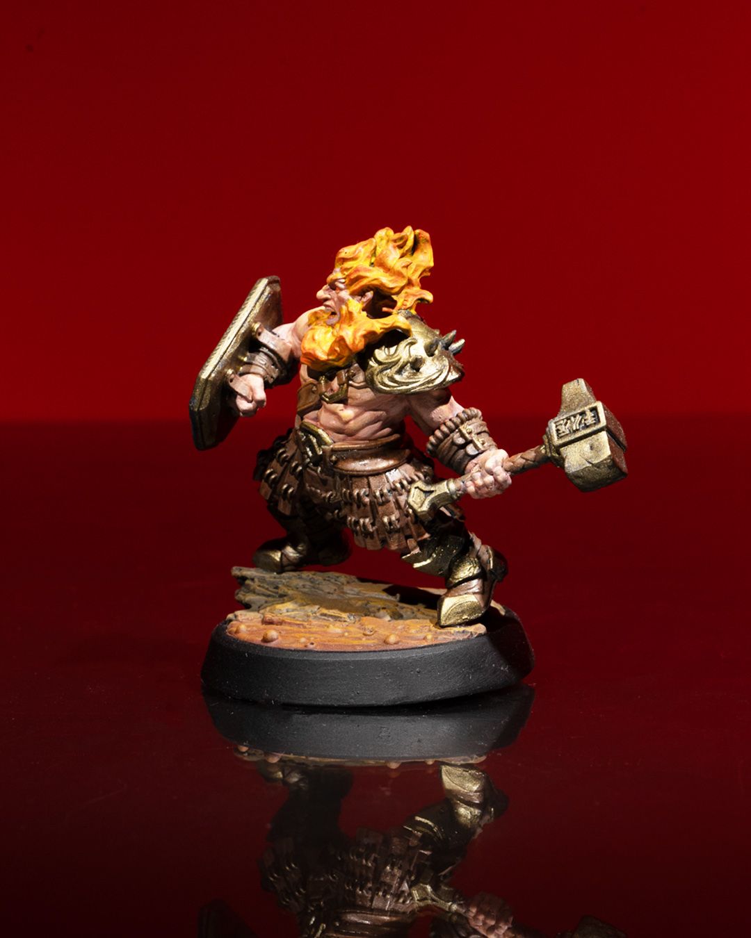 DNDIF - Male Azer Warrior Fire Dwarf - Ice and Fire