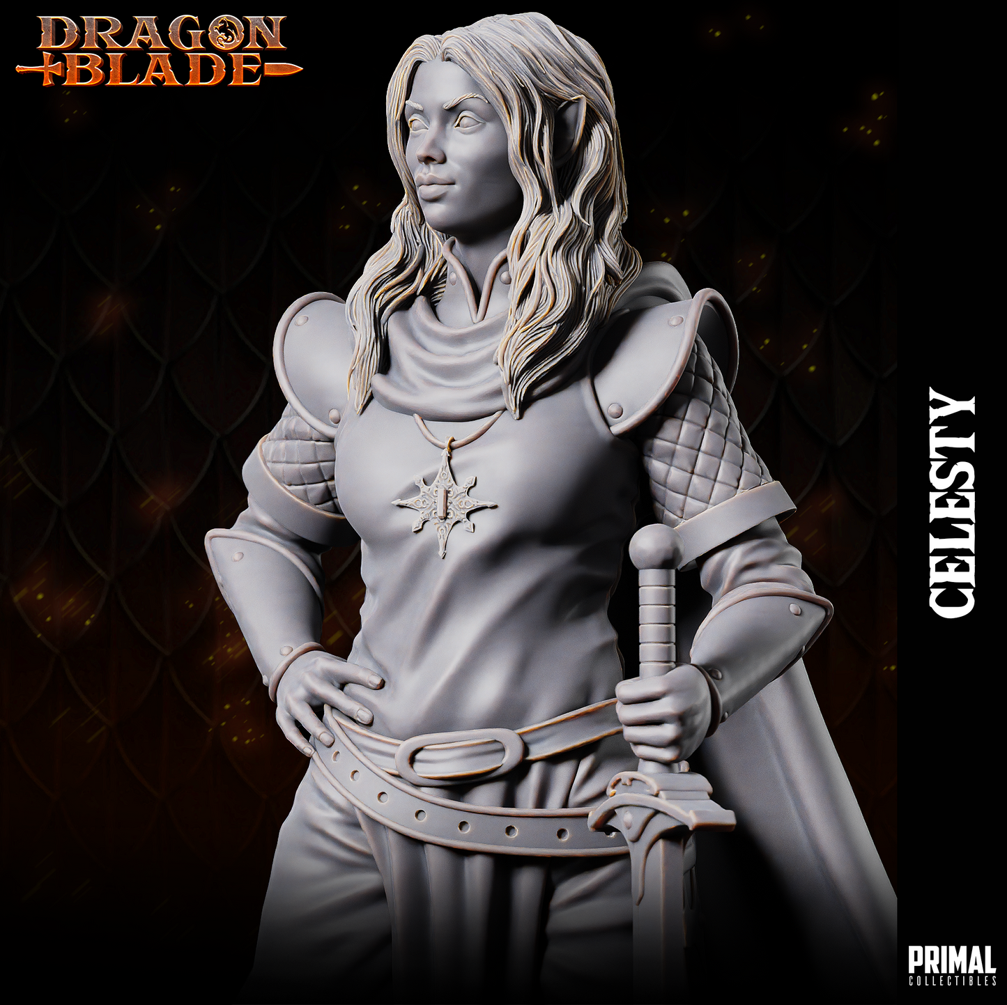 DNDDGL - Celesty Sunwindy - Alhana Starbreeze - - Female Fighter Dragonlance mini