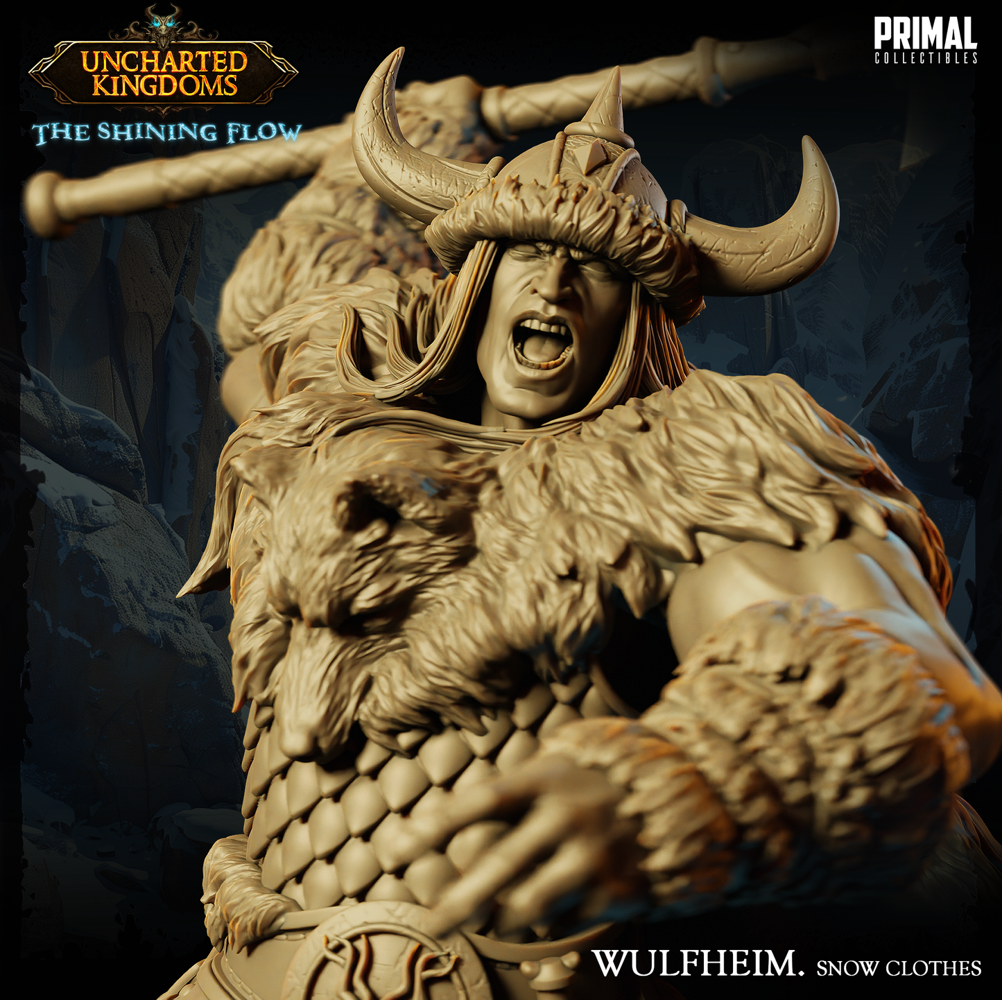 DNDUK - Wulfgar - Snow Version - Wulfheim Dragon Bane - Human Male Barbarian miniature