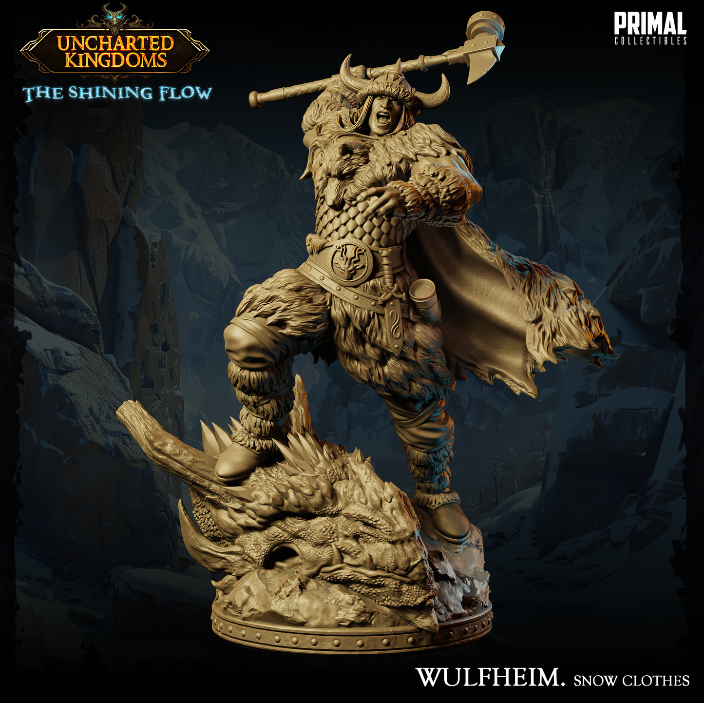 DNDUK - Wulfgar - Snow Version - Wulfheim Dragon Bane - Human Male Barbarian miniature