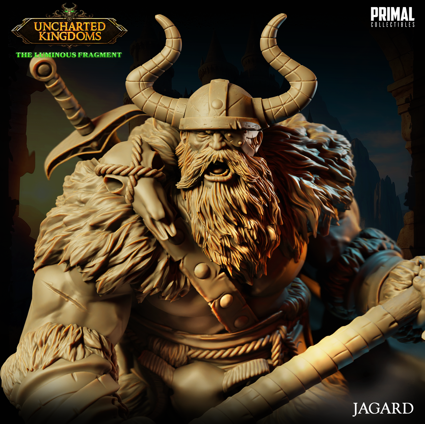 DNDUK - Revjak - Jagard - Barbarian King - Human Male Barbarian miniature