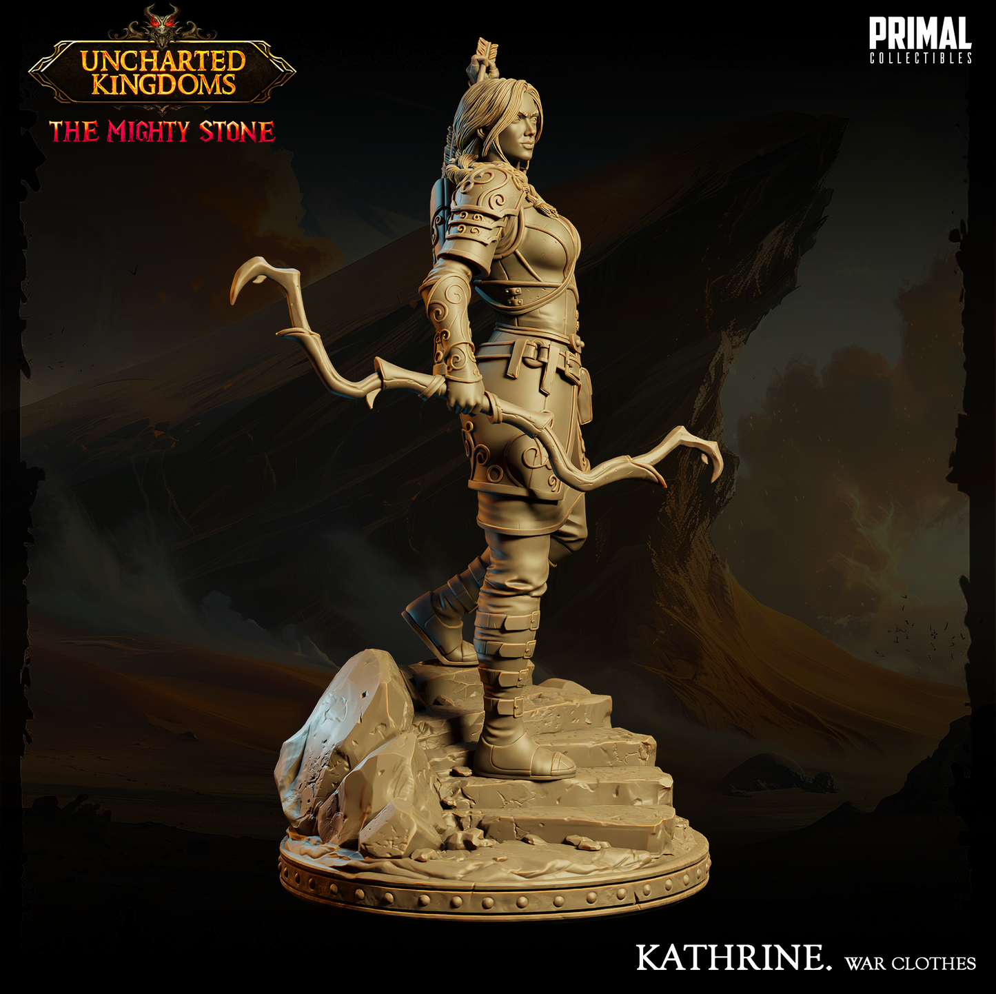 DNDUK - Adult Catti-Brie (War Clothes) - Kathrine Bromm - Female Human Archer miniature