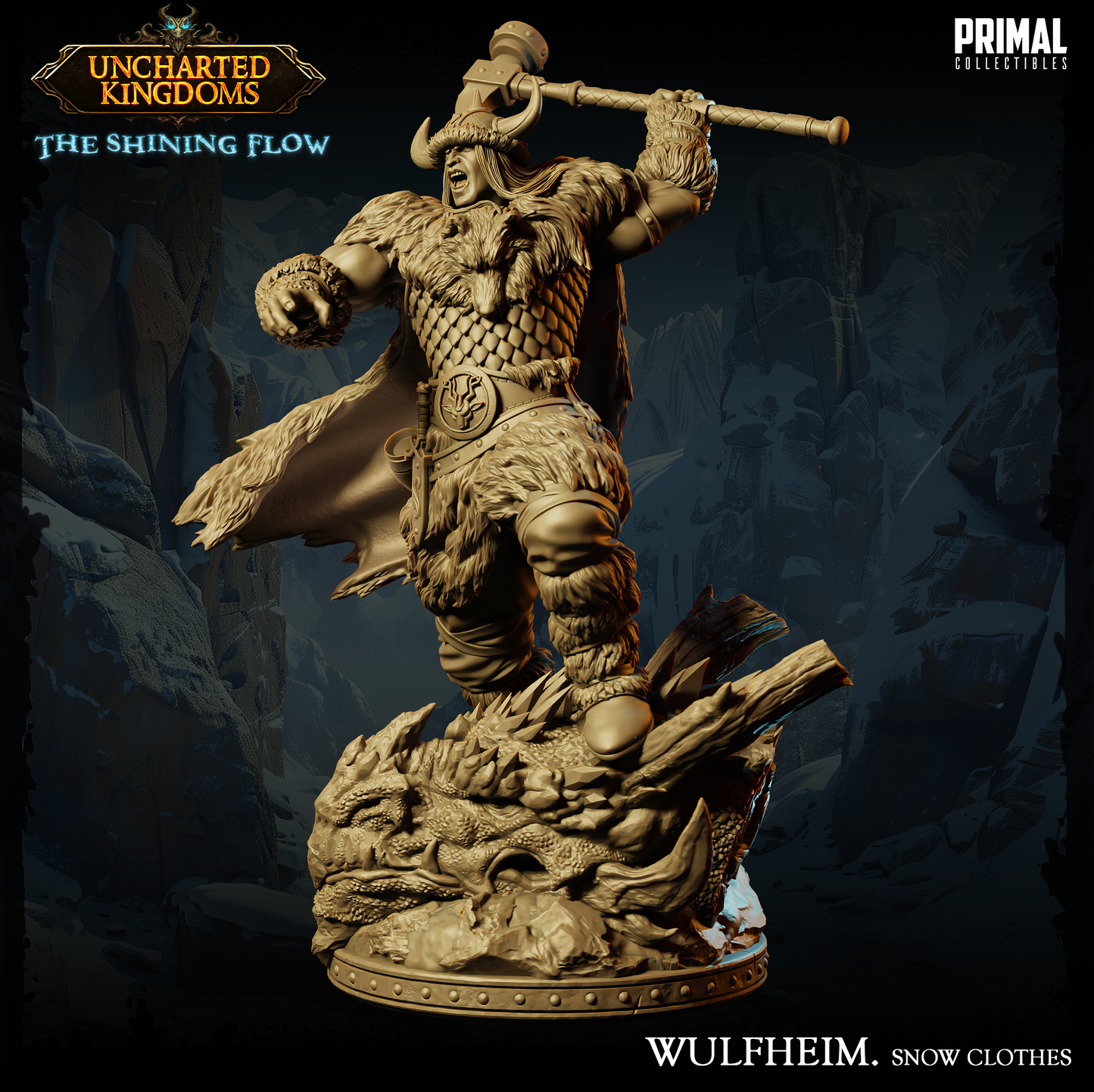 DNDUK - Wulfgar - Snow Version - Wulfheim Dragon Bane - Human Male Barbarian miniature