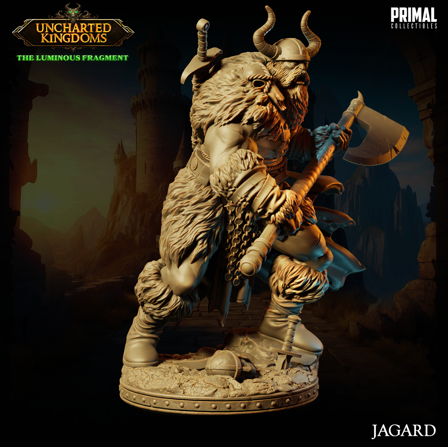 DNDUK - Revjak - Jagard - Barbarian King - Human Male Barbarian miniature