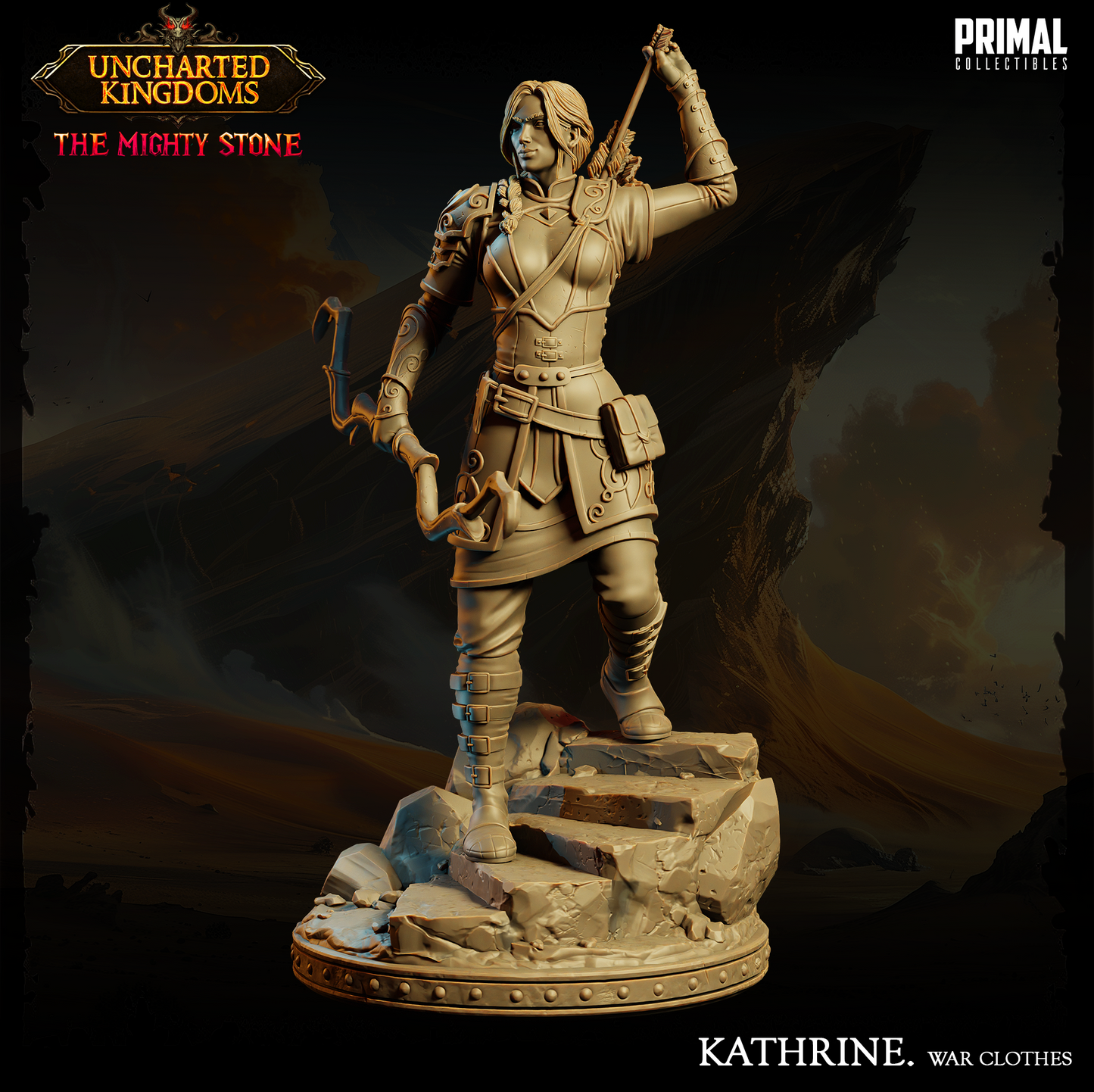 DNDUK - Adult Catti-Brie (War Clothes) - Kathrine Bromm - Female Human Archer miniature