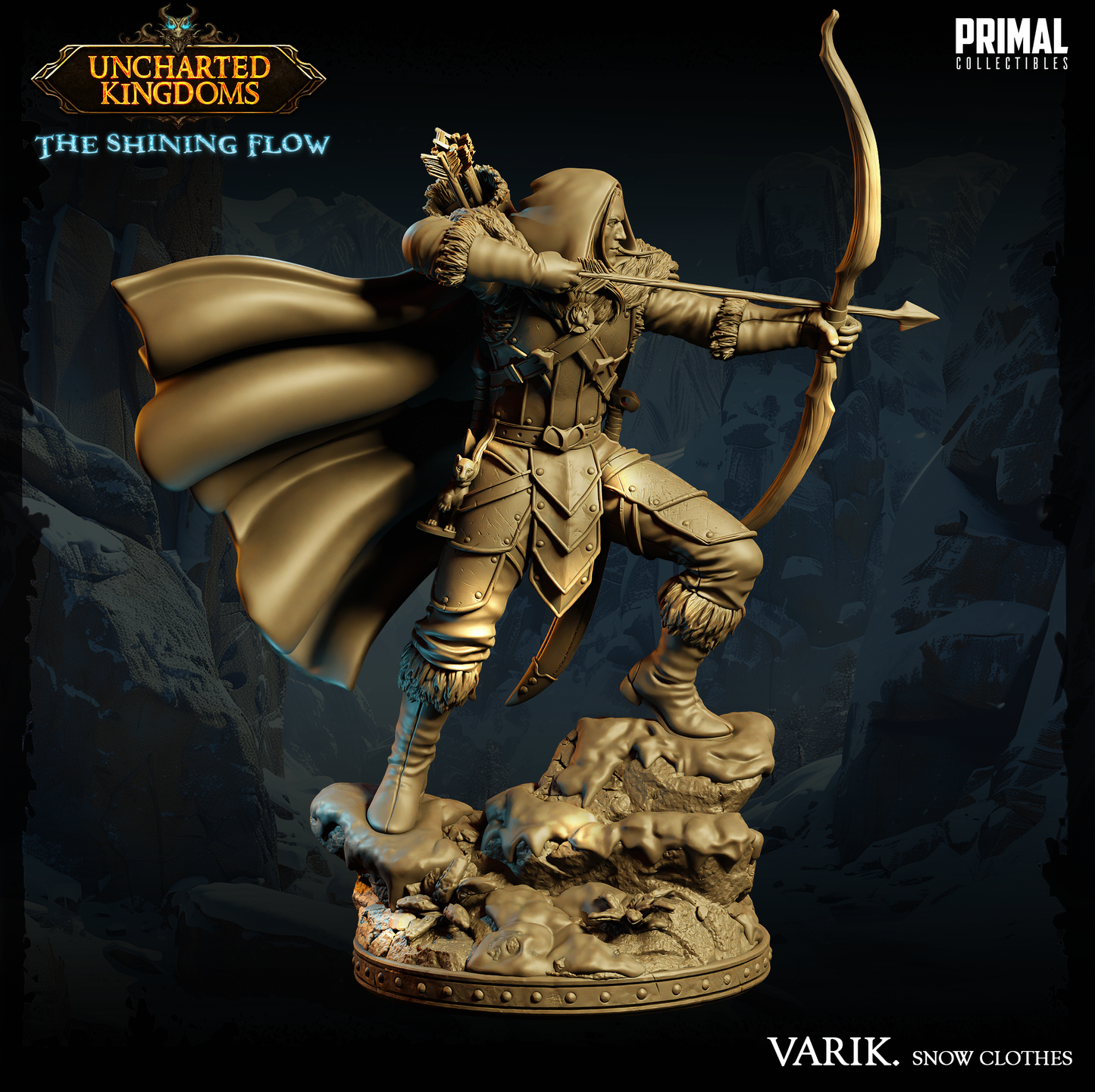 DNDUK - Drizzt Do Urden - Varik Dun Ate - Snow Version - Male Drow Dark Elf miniature