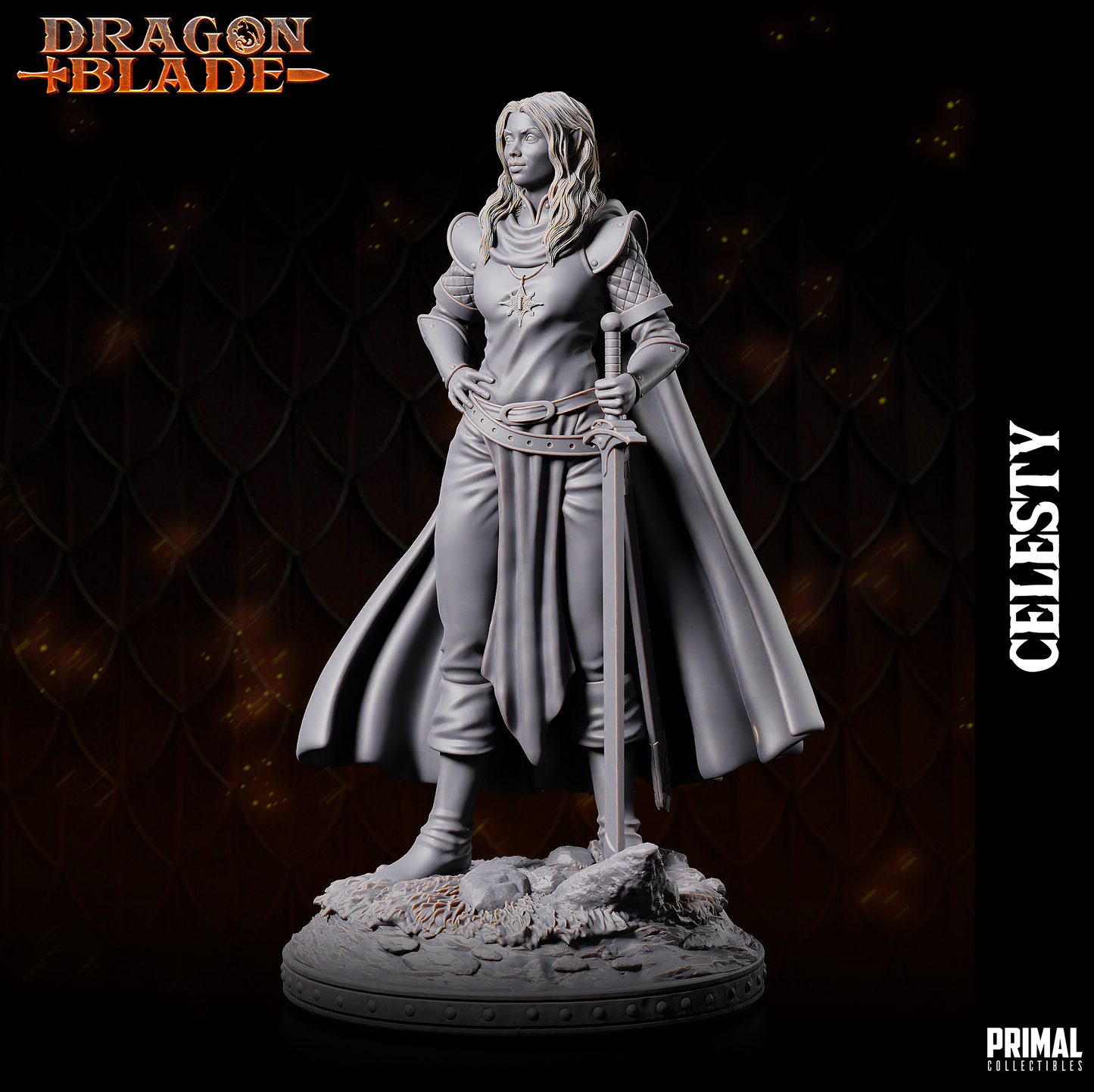 DNDDGL - Celesty Sunwindy - Alhana Starbreeze - - Female Fighter Dragonlance mini