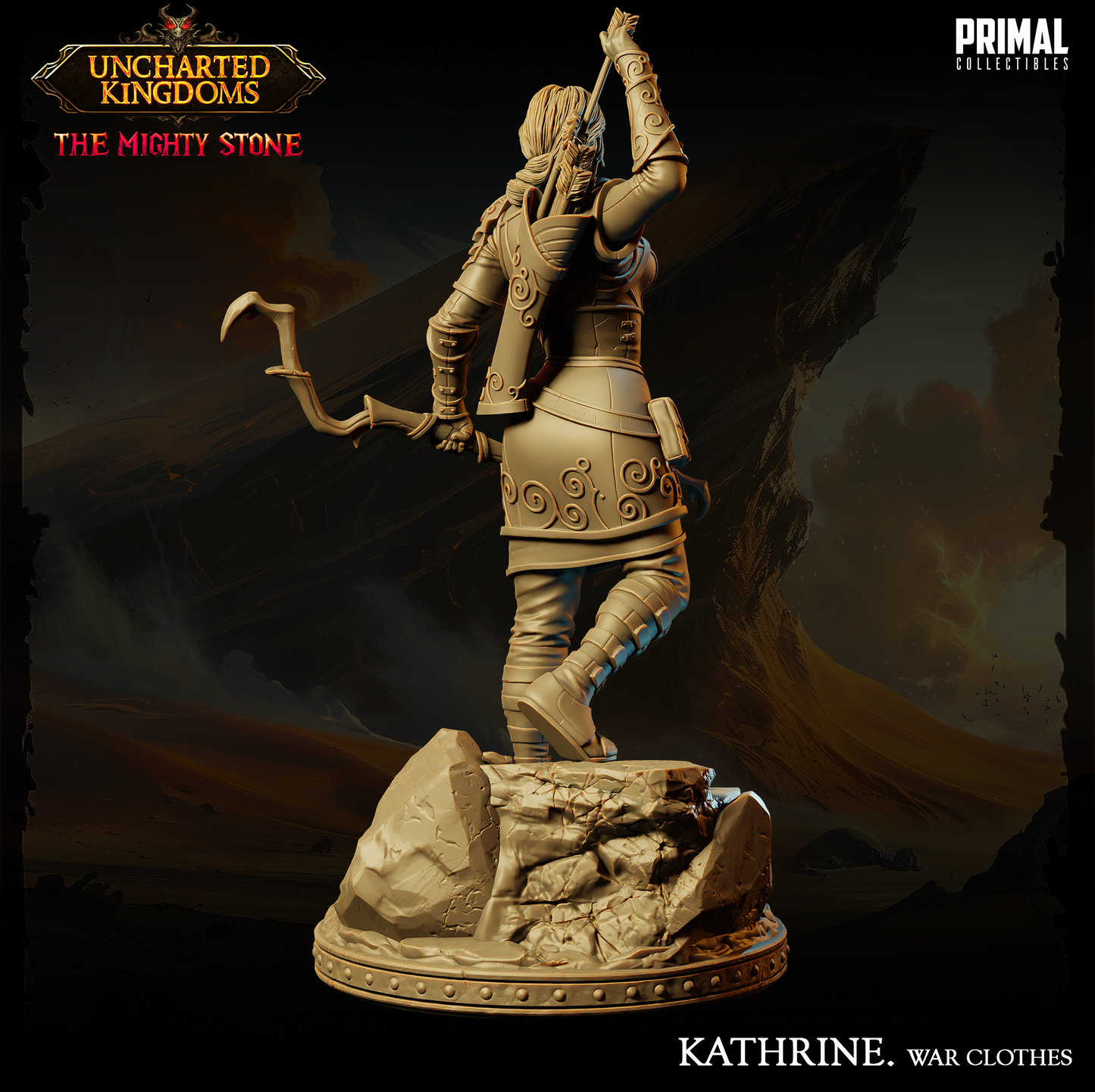 DNDUK - Adult Catti-Brie (War Clothes) - Kathrine Bromm - Female Human Archer miniature