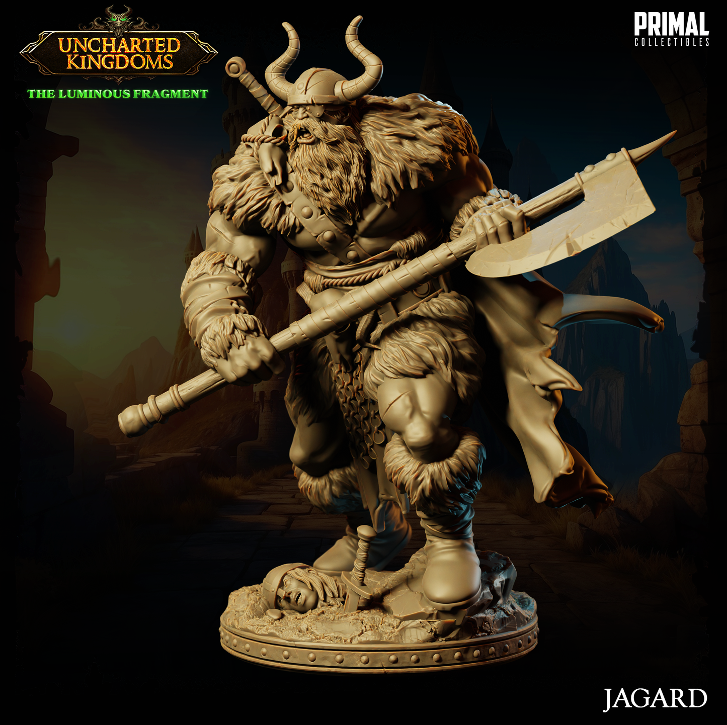 DNDUK - Revjak - Jagard - Barbarian King - Human Male Barbarian miniature