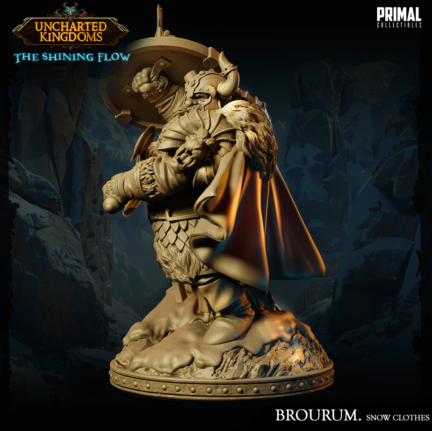 DNDUK - Bruenor Battlehammer (Snow) - Brourum Axedelver - Male Shield Dwarf miniature