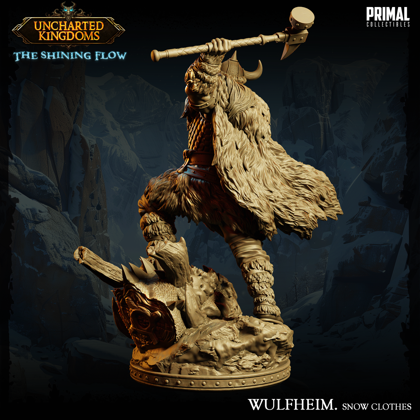 DNDUK - Wulfgar - Snow Version - Wulfheim Dragon Bane - Human Male Barbarian miniature