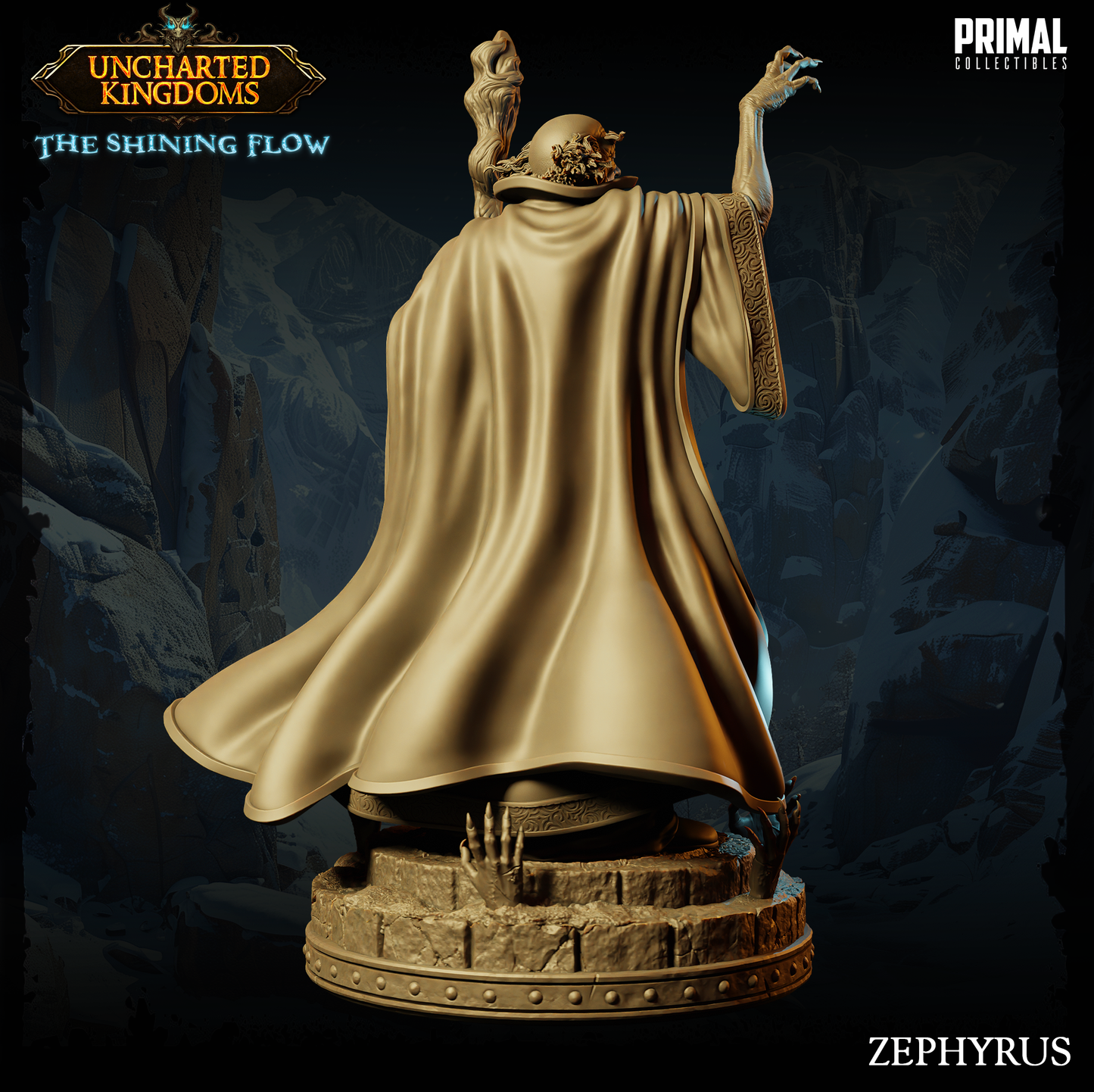 DNDUK - Dendybar the Mottled - Male Human Wizard Cleric miniature