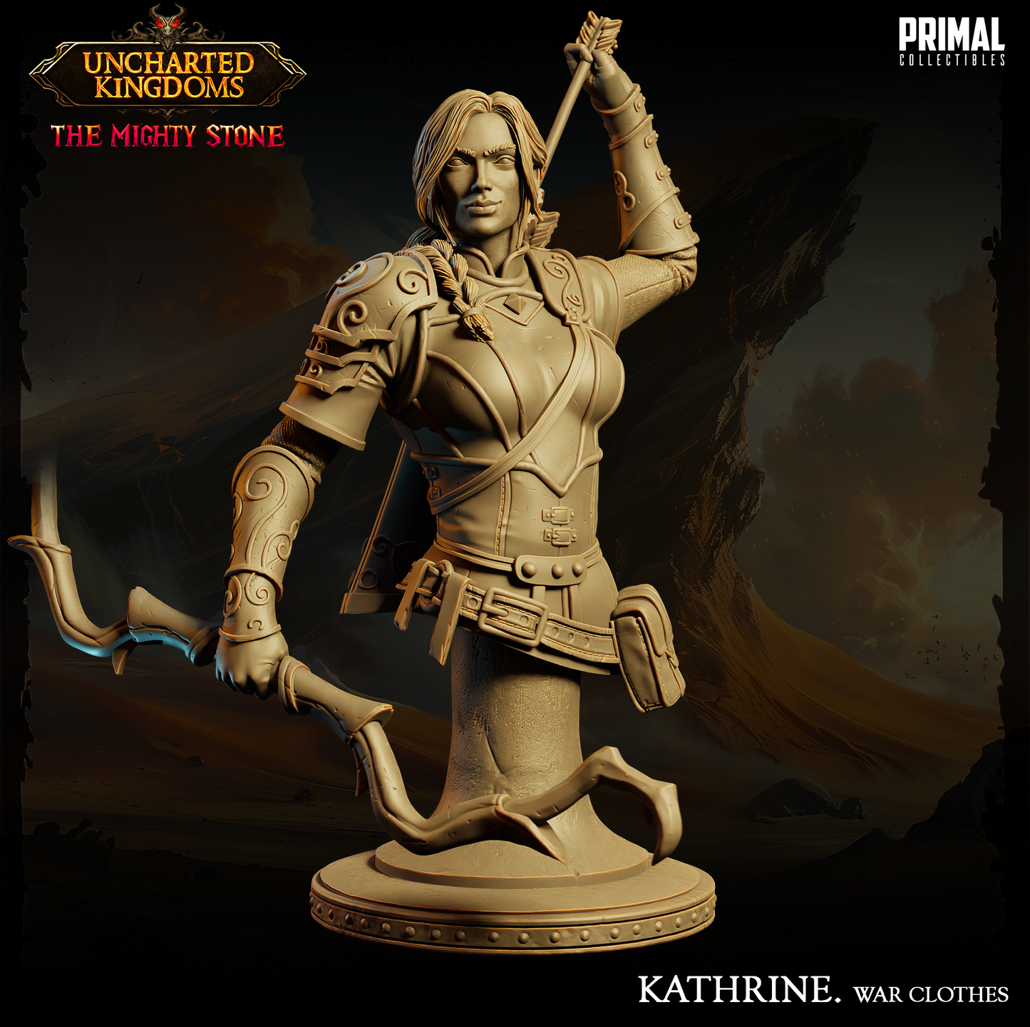 DNDUK - Adult Catti-Brie (War Clothes) - Kathrine Bromm - Female Human Archer miniature