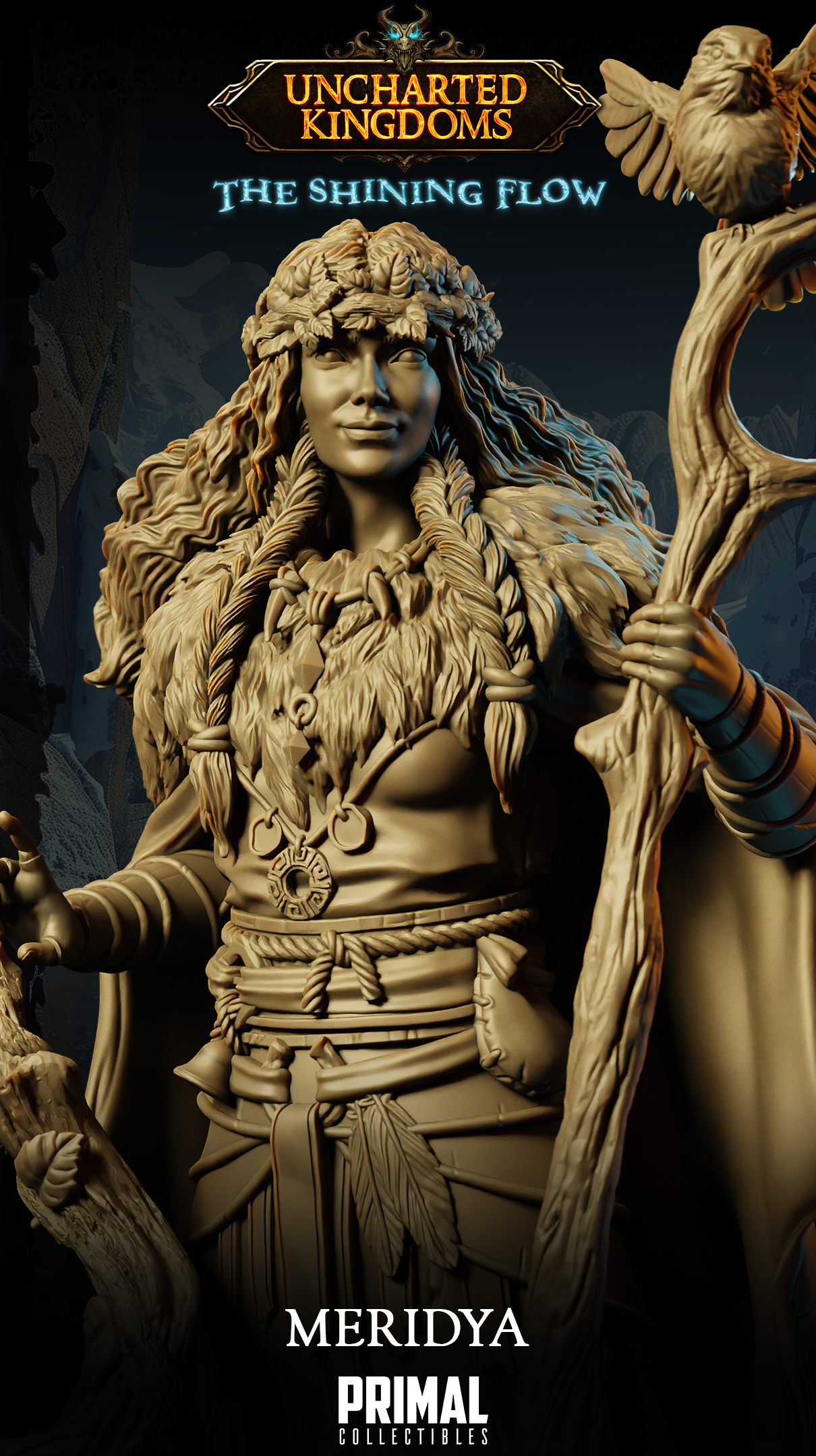 DNDUK - Meridya the Druid - Female Human Druid miniature