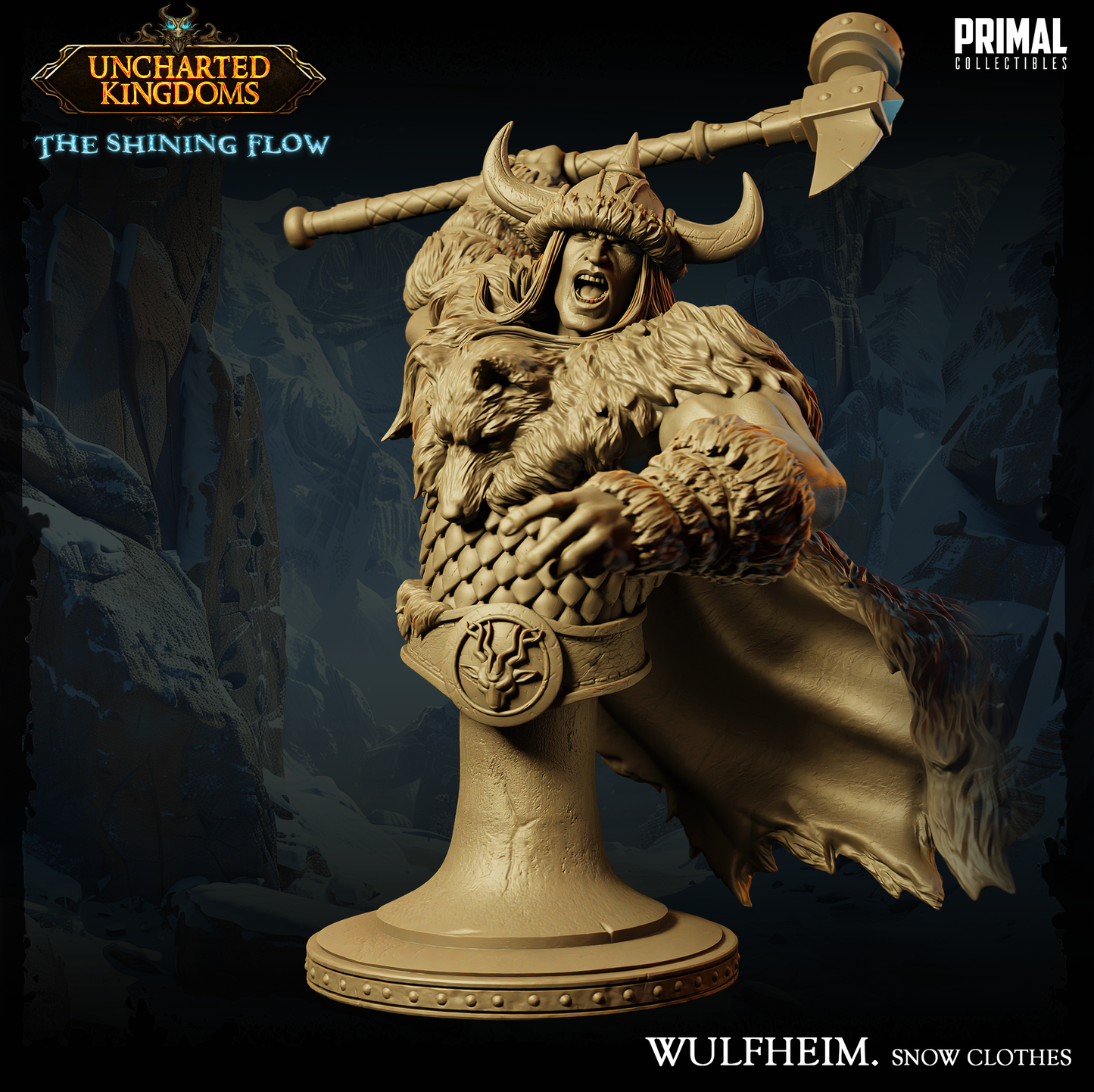 DNDUK - Wulfgar - Snow Version - Wulfheim Dragon Bane - Human Male Barbarian miniature