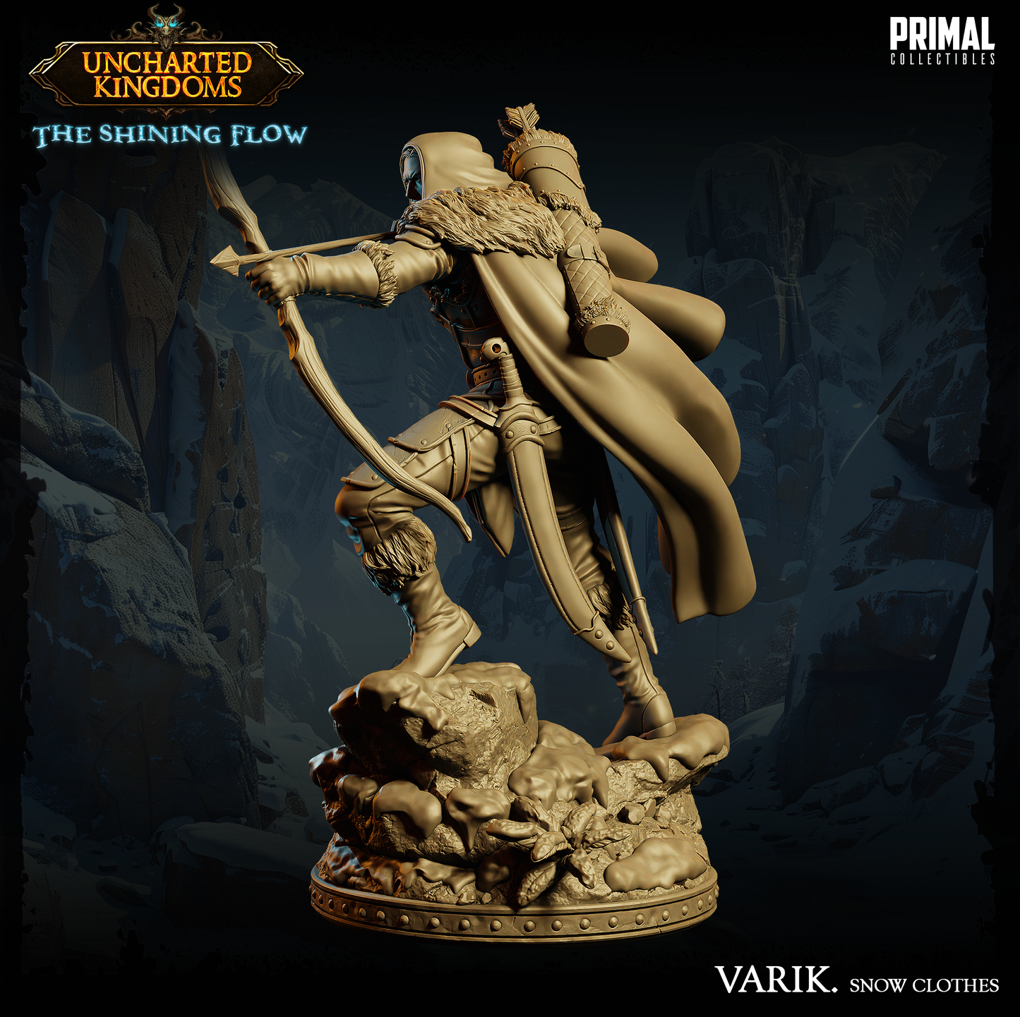 DNDUK - Drizzt Do Urden - Varik Dun Ate - Snow Version - Male Drow Dark Elf miniature