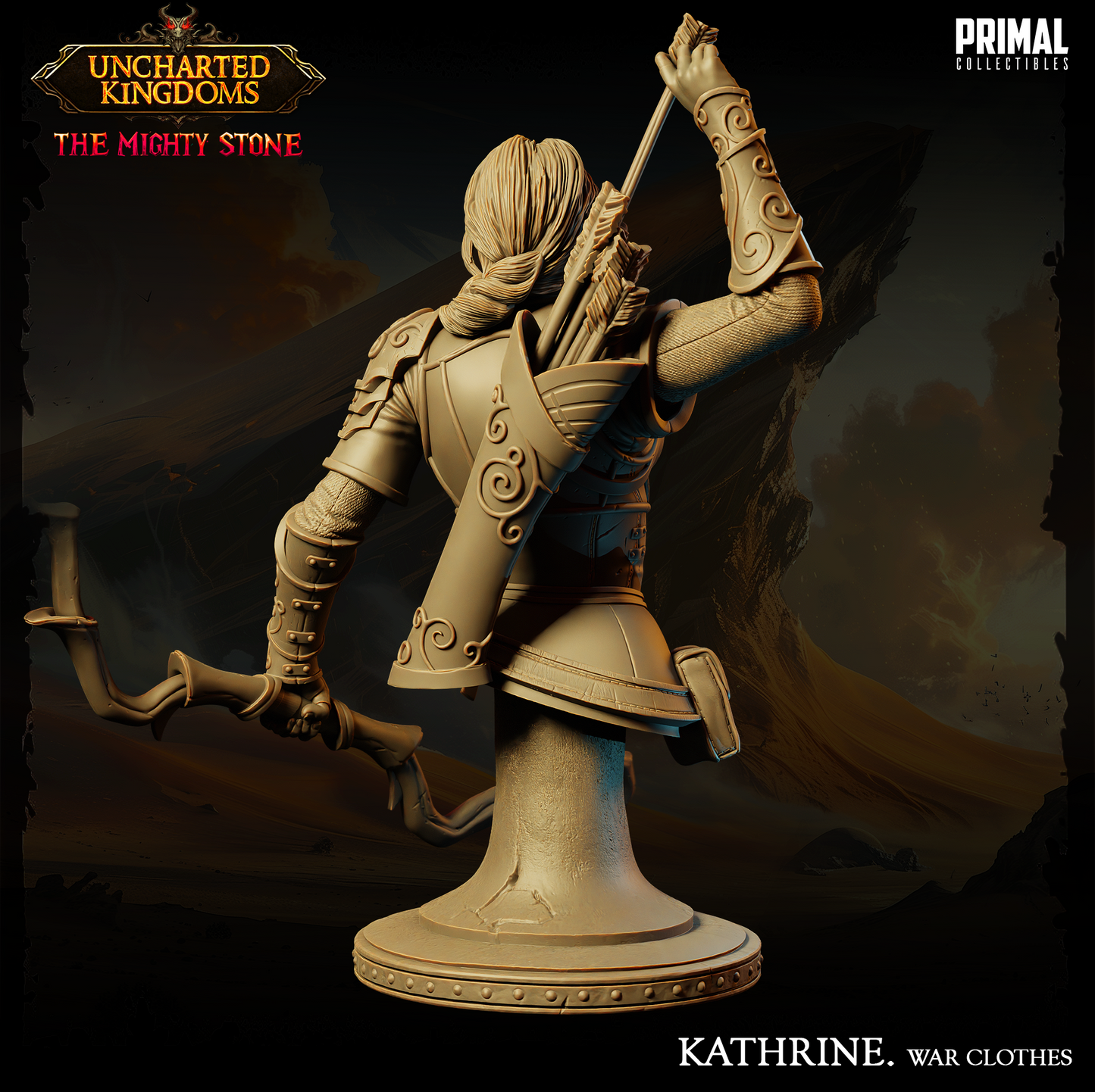 DNDUK - Adult Catti-Brie (War Clothes) - Kathrine Bromm - Female Human Archer miniature