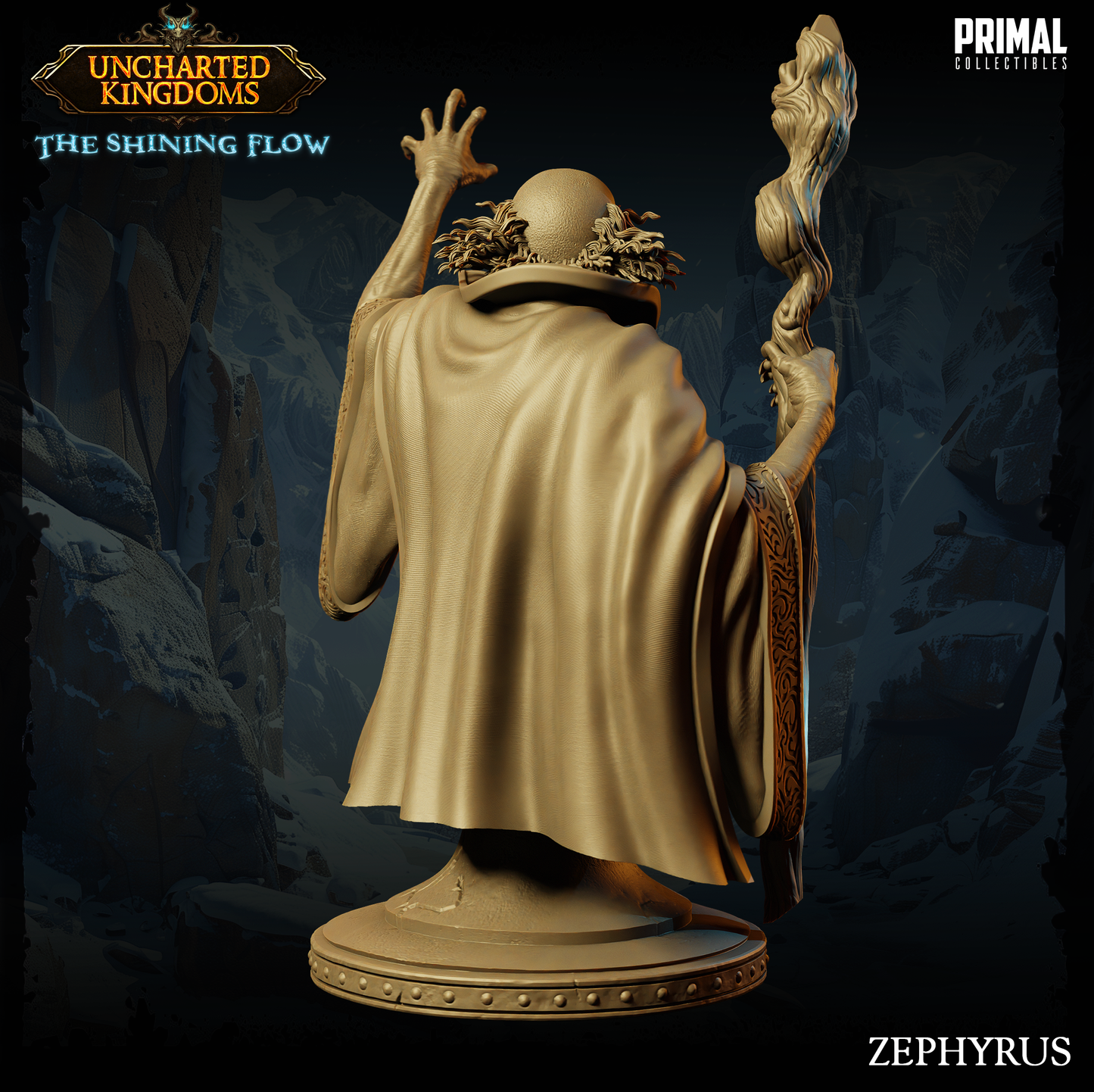 DNDUK - Dendybar the Mottled - Male Human Wizard Cleric miniature